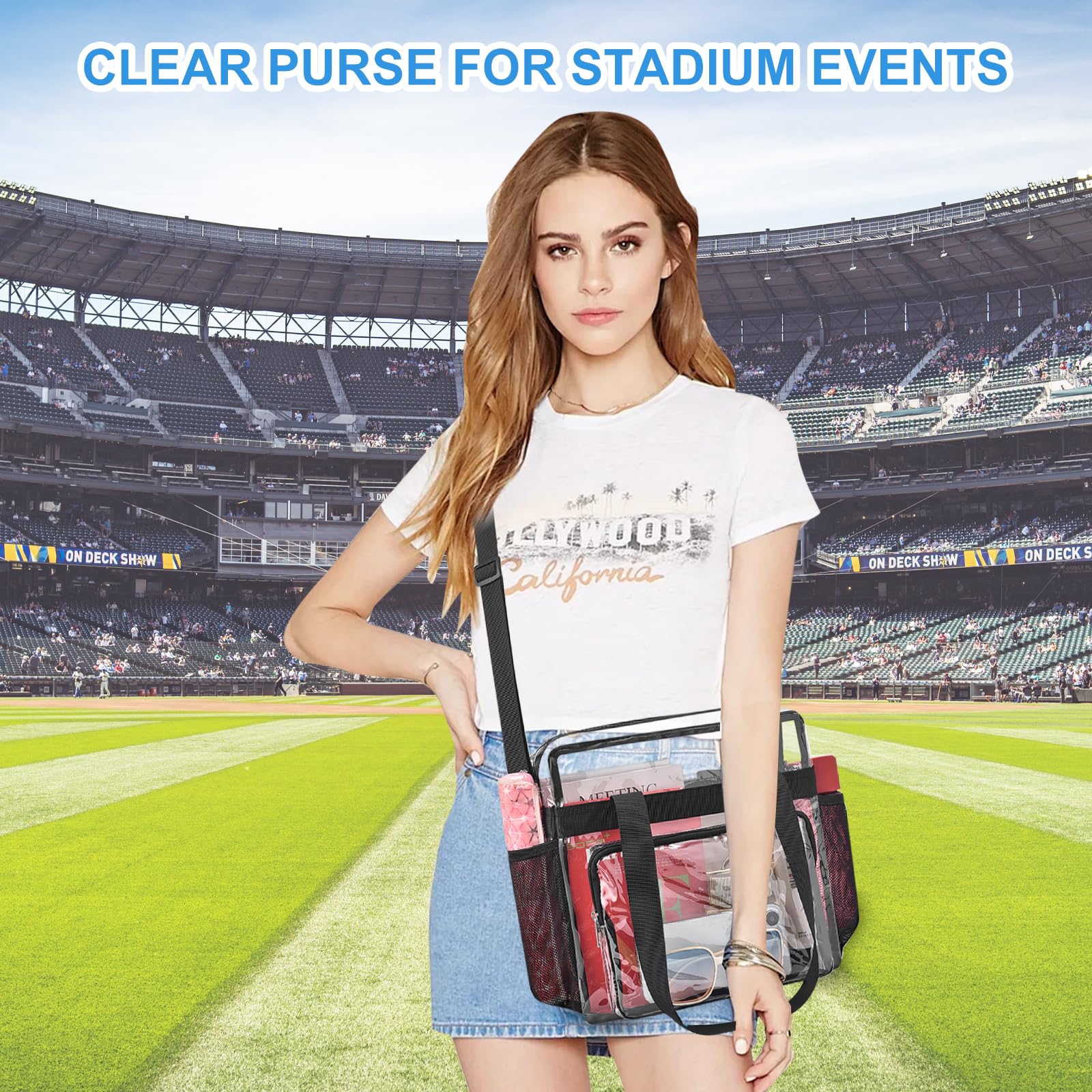 Foto 4 pulgar | Bolsa Transparente Busuw Para Eventos En Estadios, 30 X 30 X 15 Cm (negra) - Venta Internacional.