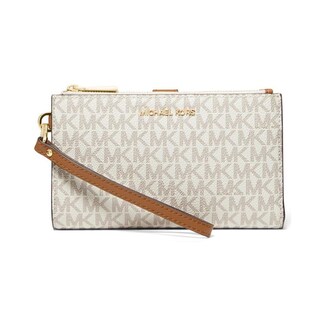Foto 1 | Wristlet Michael Kors Jet Set De Lona Marrón Con Doble Cremallera - Venta Internacional.