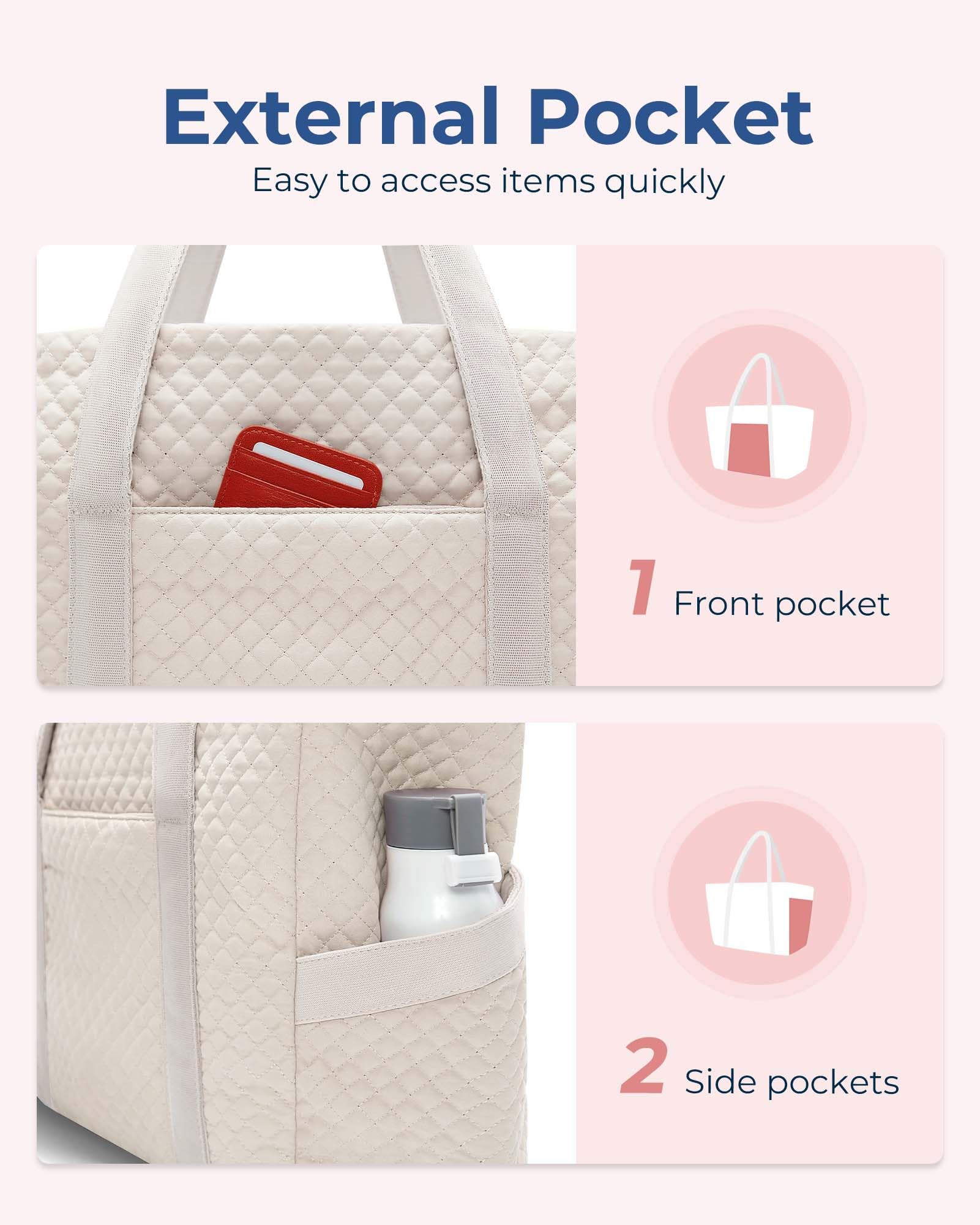 Foto 5 pulgar | Bolsa Bagsmart Grande Para Mujer, Viajes, Gimnasio, Trabajo, Marrón Grisáceo - Venta Internacional.