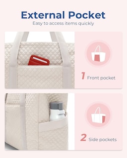 Foto 4 | Bolsa Bagsmart Grande Para Mujer, Viajes, Gimnasio, Trabajo, Marrón Grisáceo - Venta Internacional.
