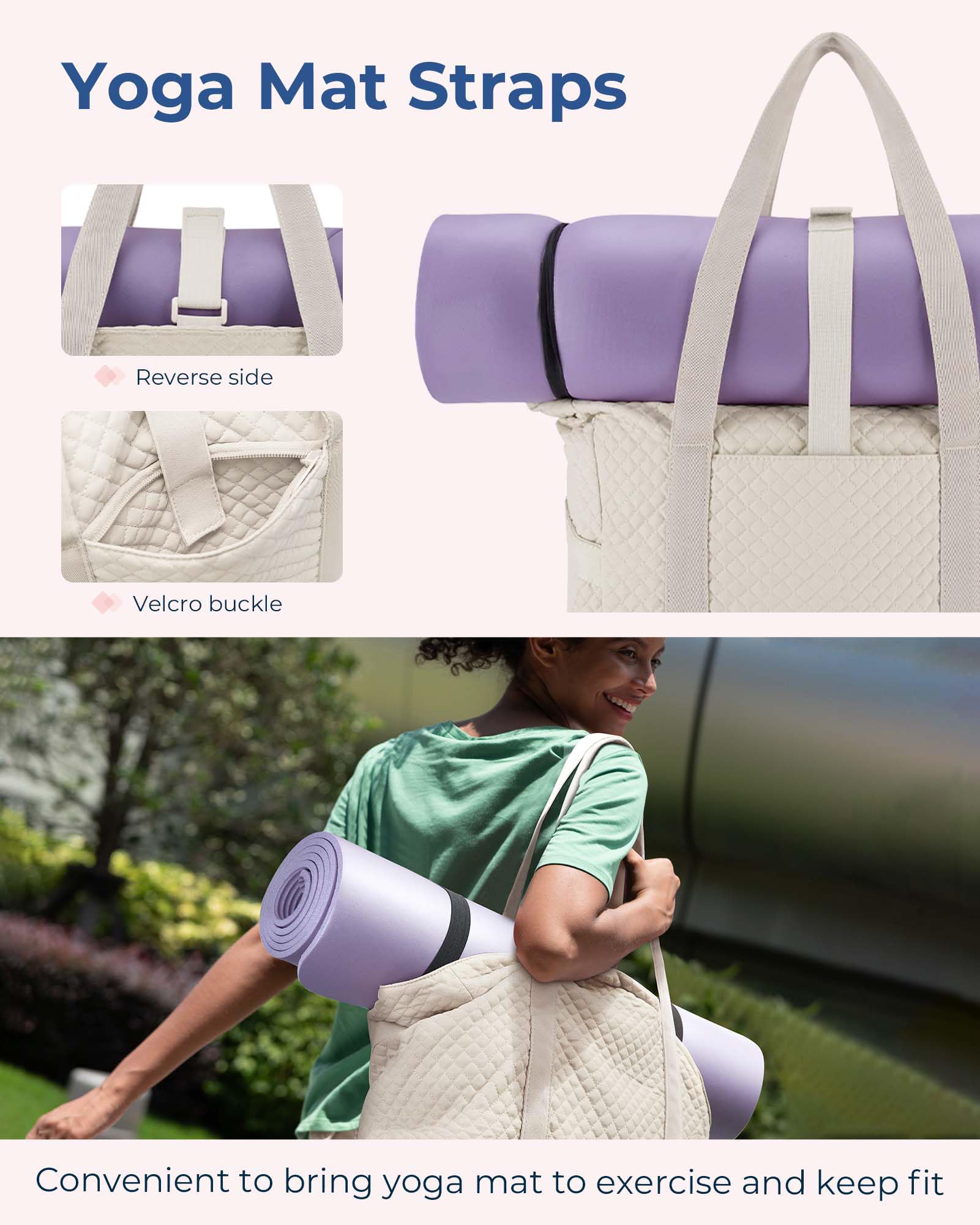 Foto 5 | Bolsa Bagsmart Grande Para Mujer, Viajes, Gimnasio, Trabajo, Marrón Grisáceo - Venta Internacional.
