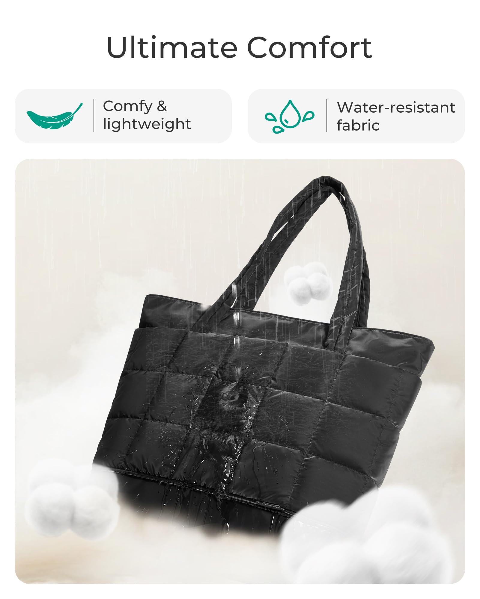 Foto 4 pulgar | Bolsa Acolchada Bagsmart Con Cierre Expandible, Resistente Al Agua - Venta Internacional.