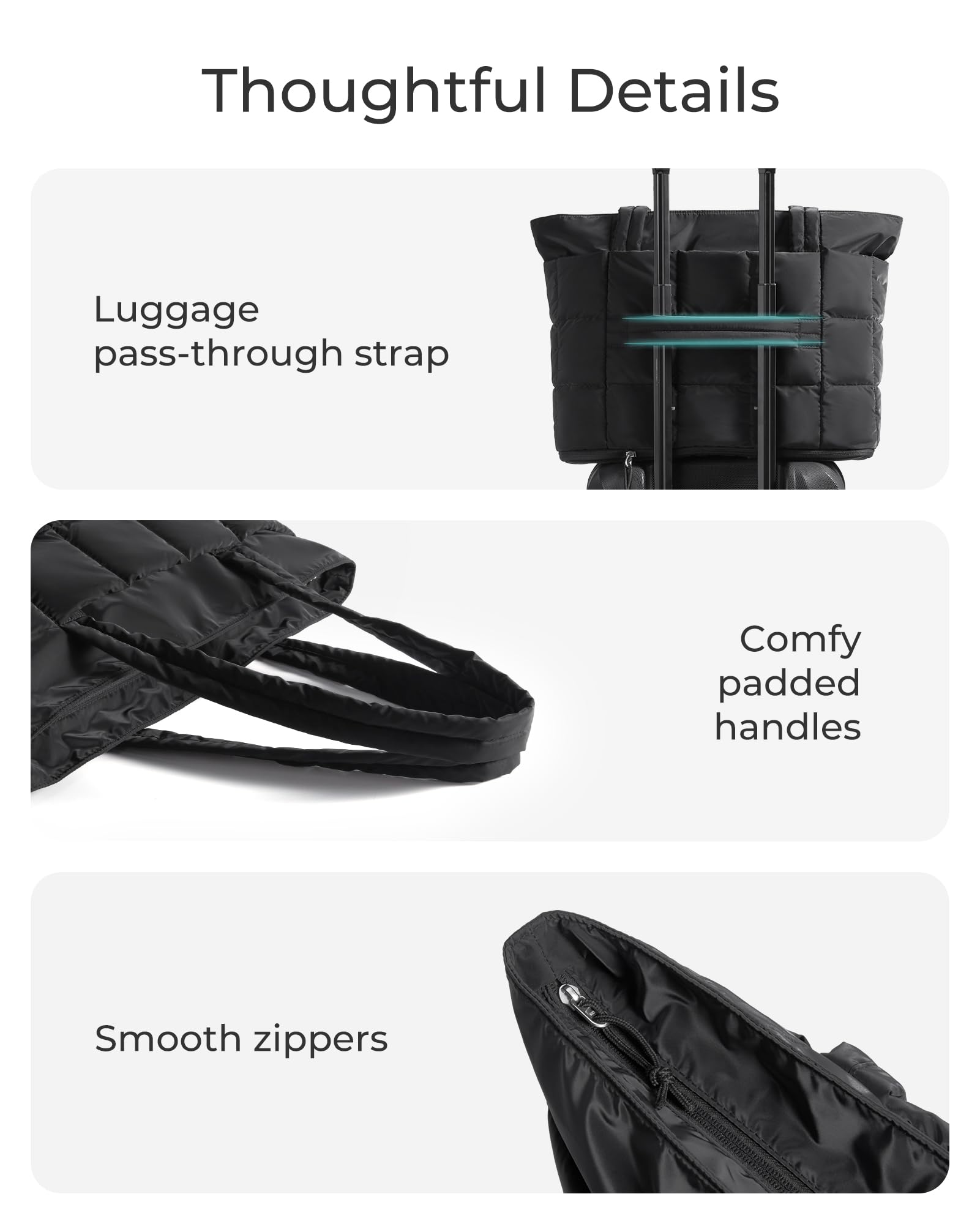 Foto 6 pulgar | Bolsa Acolchada Bagsmart Con Cierre Expandible, Resistente Al Agua - Venta Internacional.