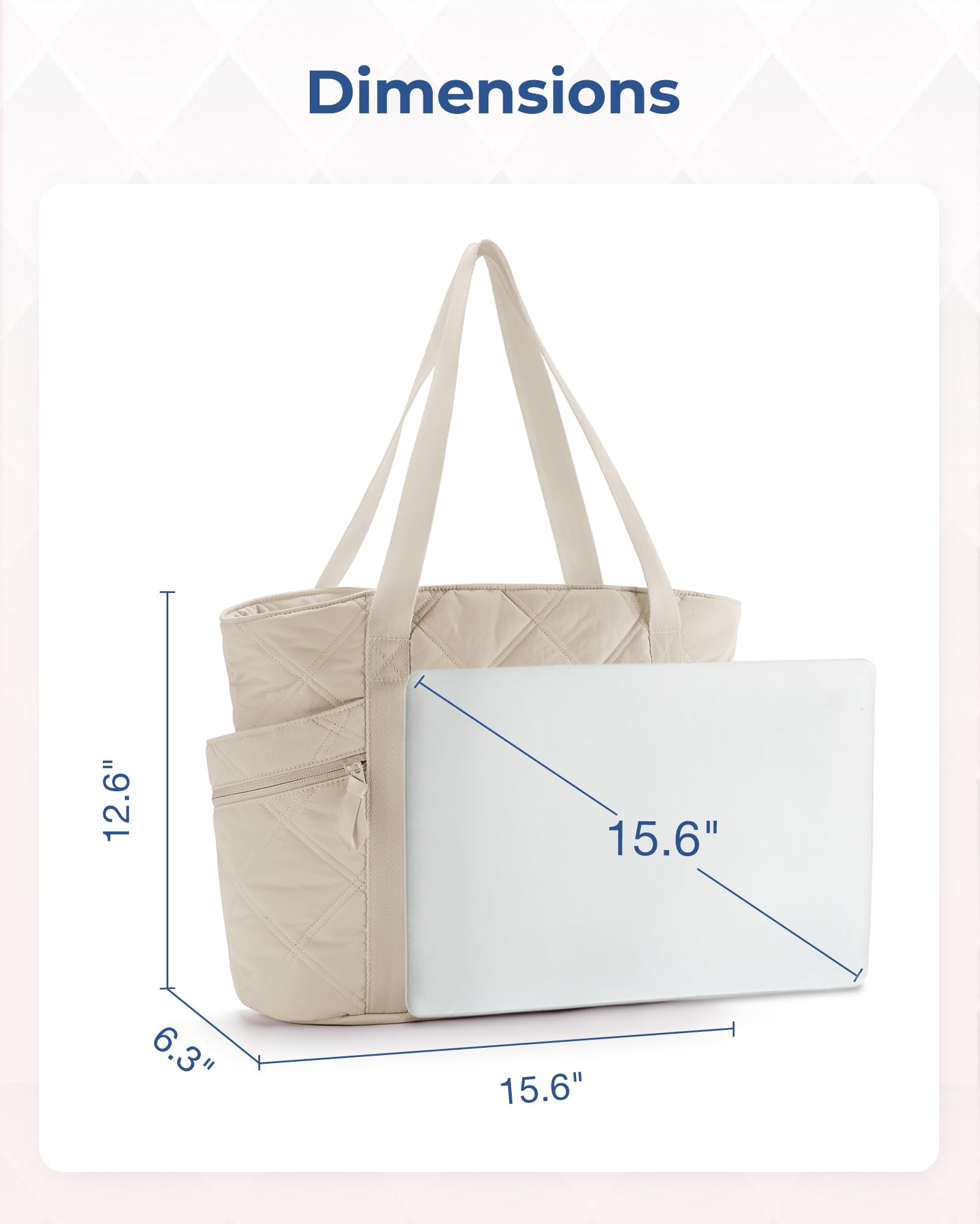 Foto 4 pulgar | Bolsa Bagsmart Puffer Carry On Para Mujer, Color Beige, 24 L - Venta Internacional.
