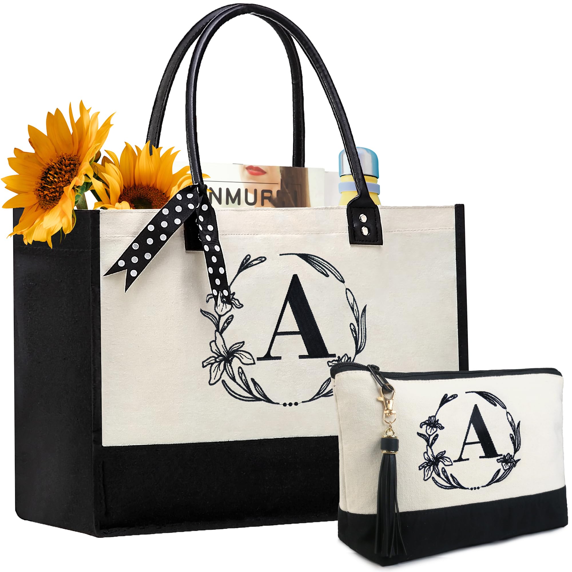 Foto 1 | Bolsa De Lona Con Iniciales De Beegreen Para Mujer, Regalo Del Día De La Madre - Venta Internacional.