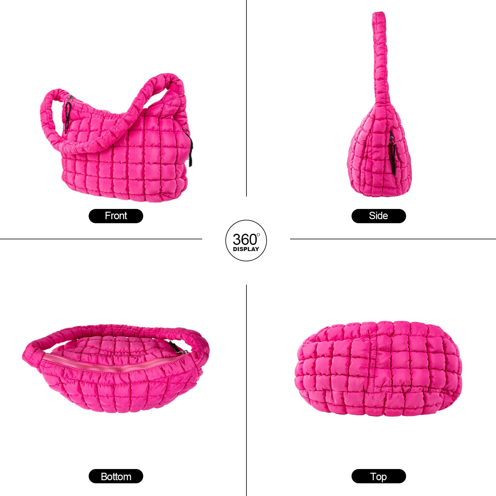Foto 8 pulgar | Bandolera Iqimott, Acolchada, Acolchada, De Nailon, Color Rojo - Venta Internacional.