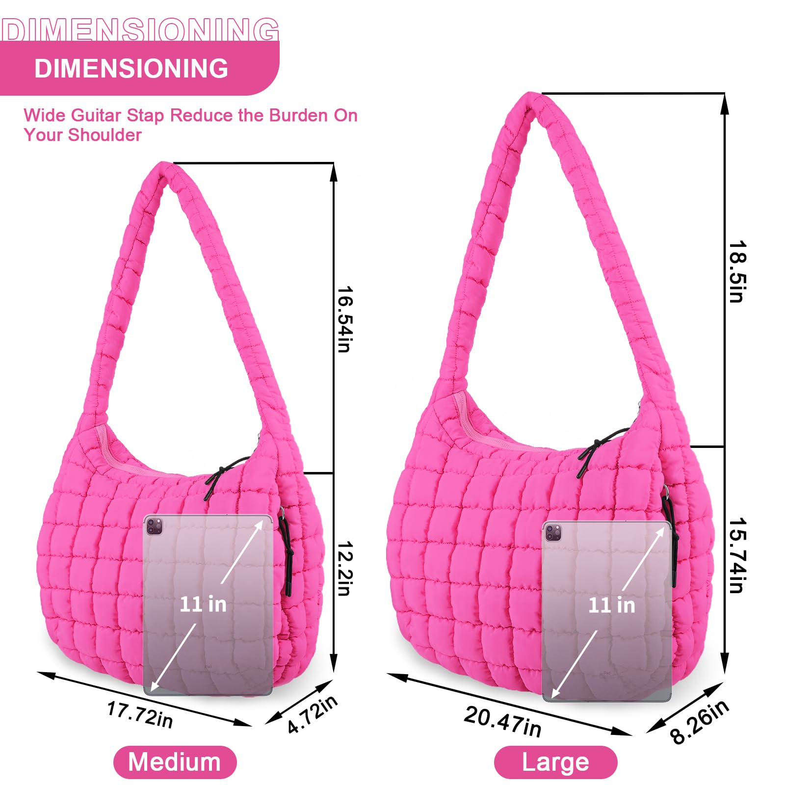 Foto 3 pulgar | Bolsa Acolchada Uixizq Para Mujer, Acolchada, De Nailon, Color Morado - Venta Internacional.