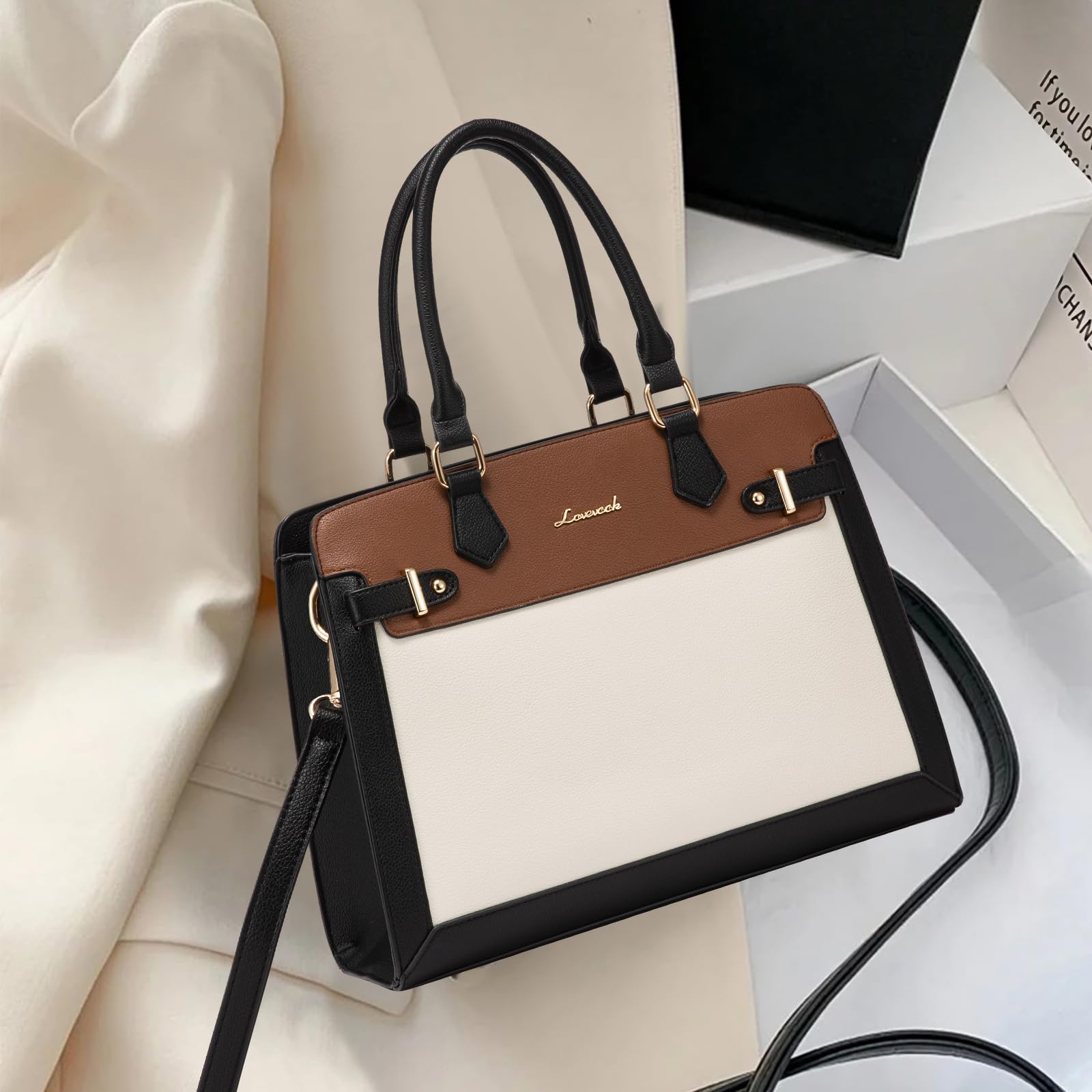 Foto 6 | Bolso De Hombro Con Monedero Lovevook, Piel Sintética, Color Negro - Venta Internacional.