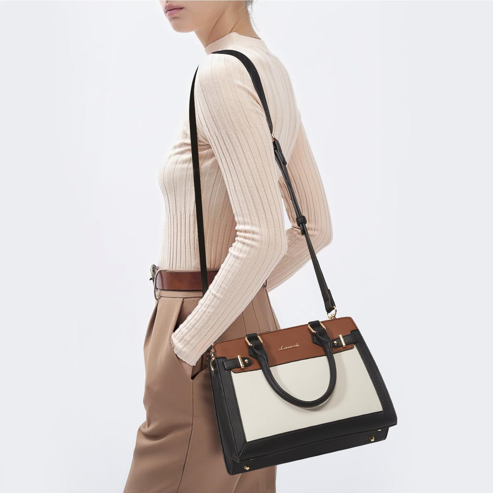 Foto 7 | Bolso De Hombro Con Monedero Lovevook, Piel Sintética, Color Negro - Venta Internacional.