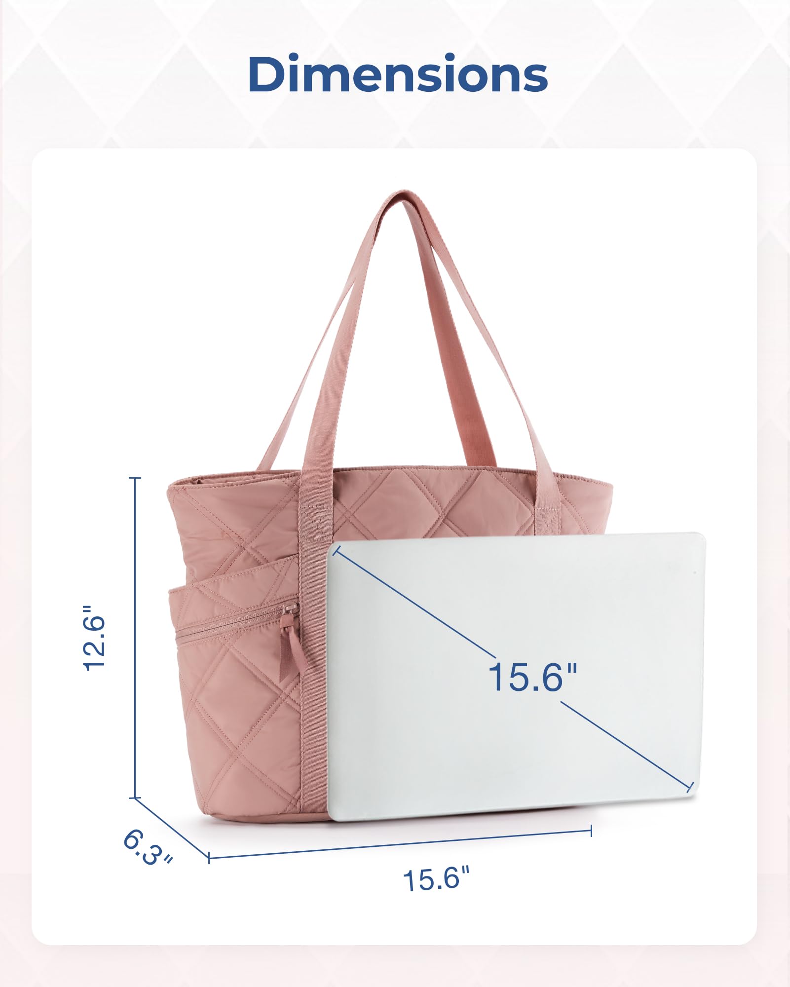 Foto 5 pulgar | Bolsa De Mano Bagsmart Puffer Carry On Para Mujer, 24 Litros, Brier Rose - Venta Internacional.