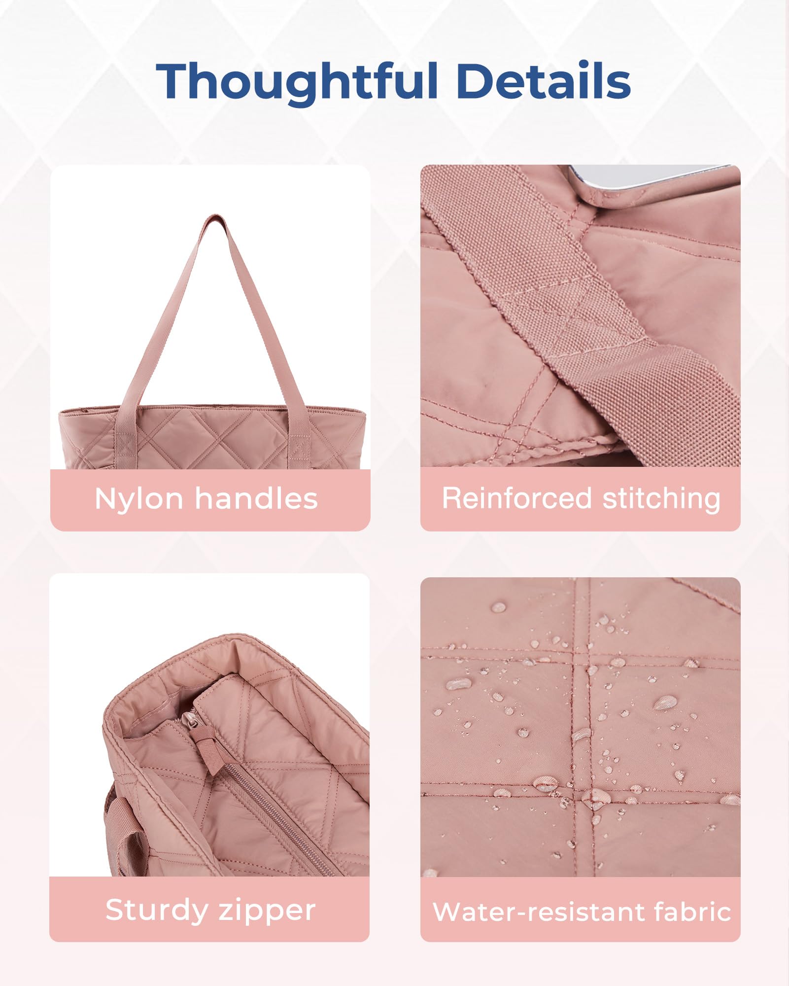 Foto 5 | Bolsa De Mano Bagsmart Puffer Carry On Para Mujer, 24 Litros, Brier Rose - Venta Internacional.