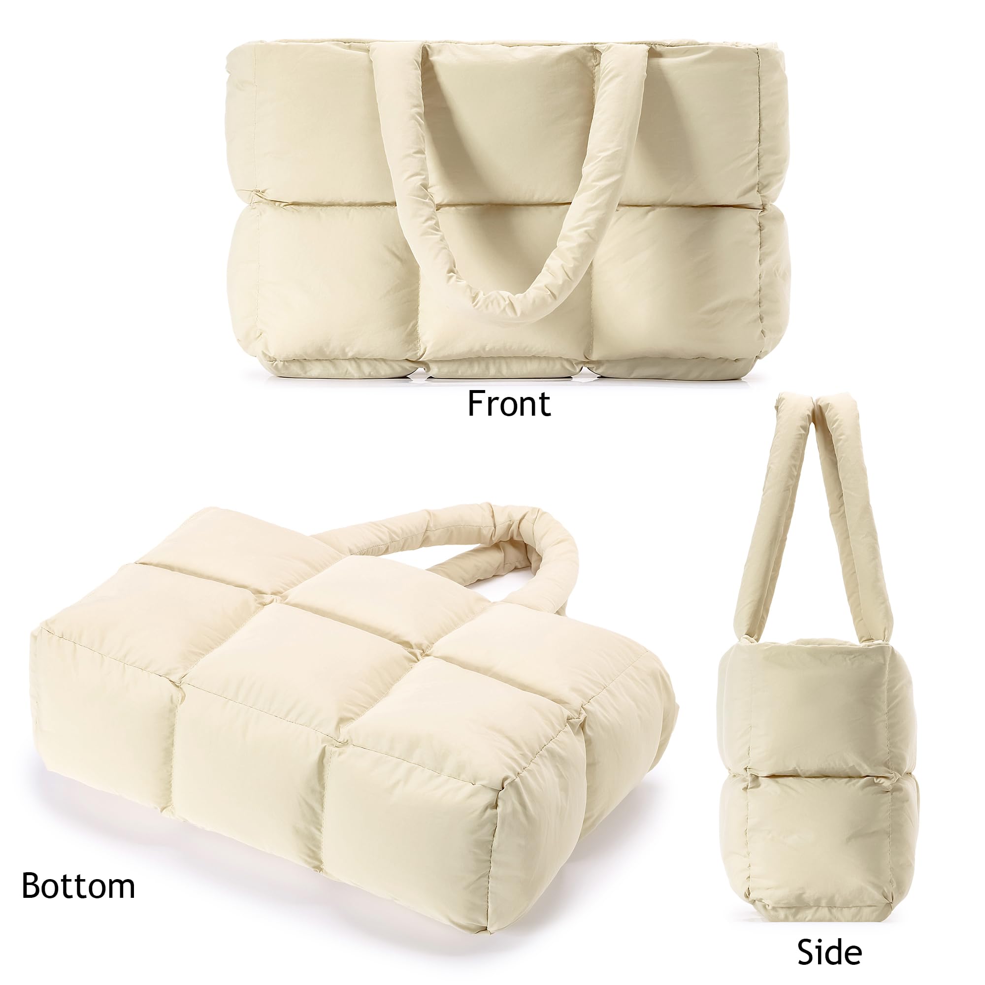 Foto 5 pulgar | Bolso De Mano Herald Puffer Para Mujer, Tamaño Grande, Acolchado, Puffy Cloud - Venta Internacional.