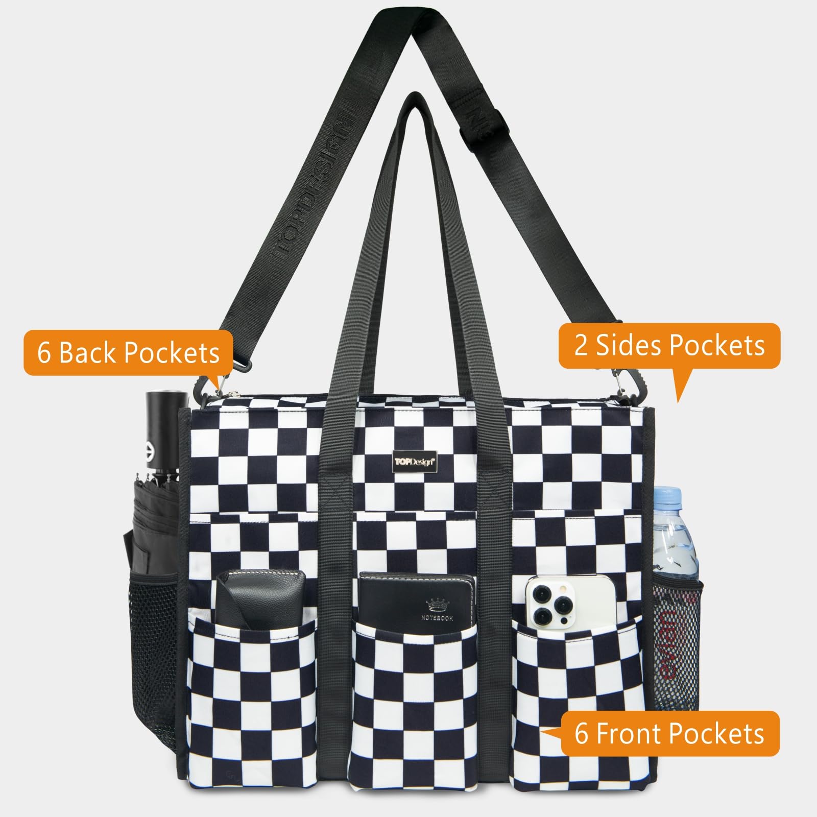 Foto 5 pulgar | Bolsa Topdesign Utility Resistente Al Agua Con 22 Bolsillos - Venta Internacional.