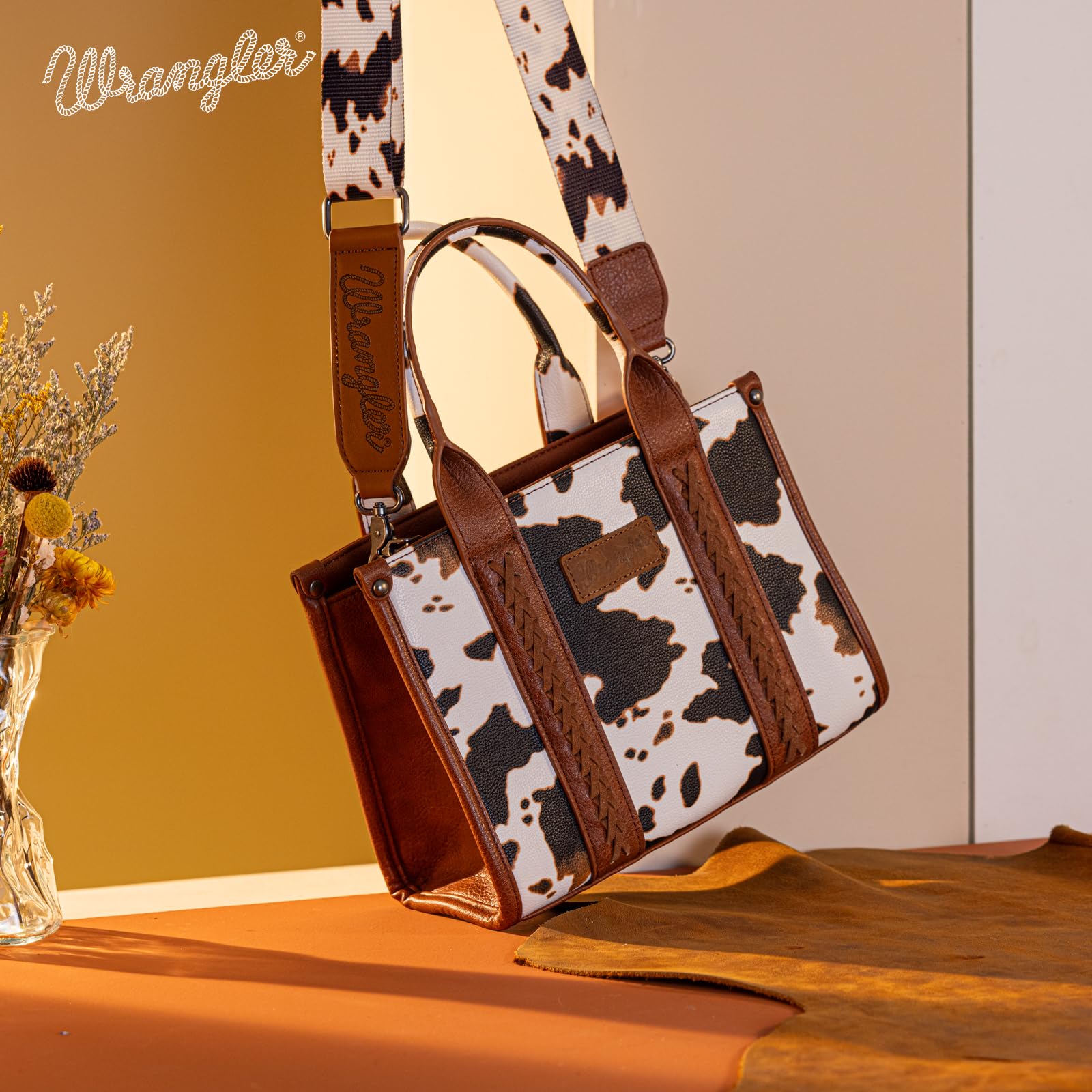 Foto 7 | Bolso Wrangler Con Estampado De Vaca Para Mujer Brown Xy Wg133-8120sbr - Venta Internacional.