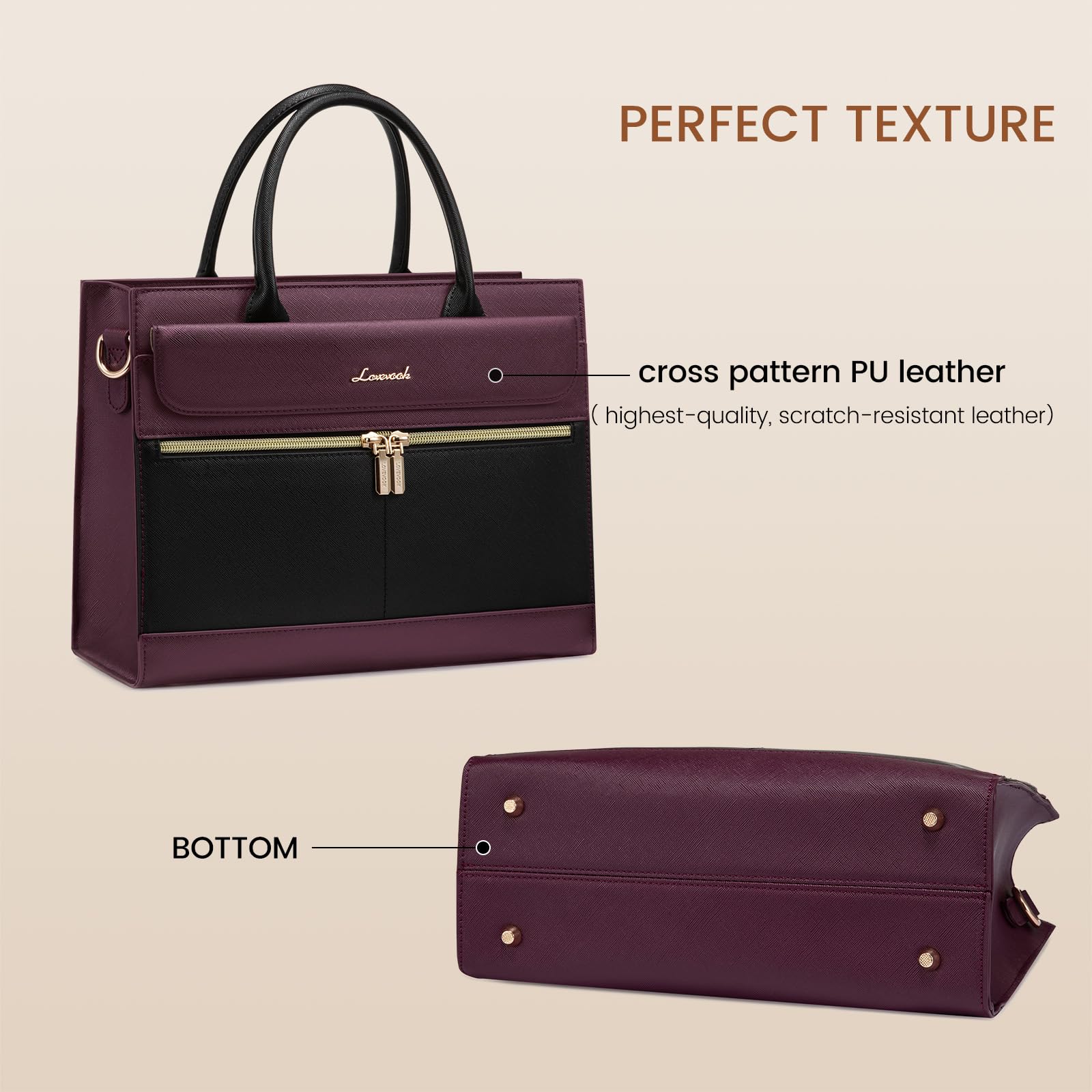 Foto 6 | Monederos Y Bolsos Lovevook Bolso De Hombro De Piel Negro - Venta Internacional.