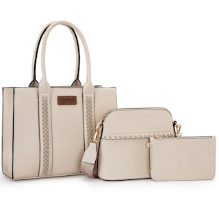 Foto 1 | Bolso De Mano Wrangler Wg3-8321bg Para Mujer, Color Beige, Con Juego De 3 Piezas - Venta Internacional.