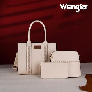 Foto 2 | Bolso De Mano Wrangler Wg3-8321bg Para Mujer, Color Beige, Con Juego De 3 Piezas - Venta Internacional.
