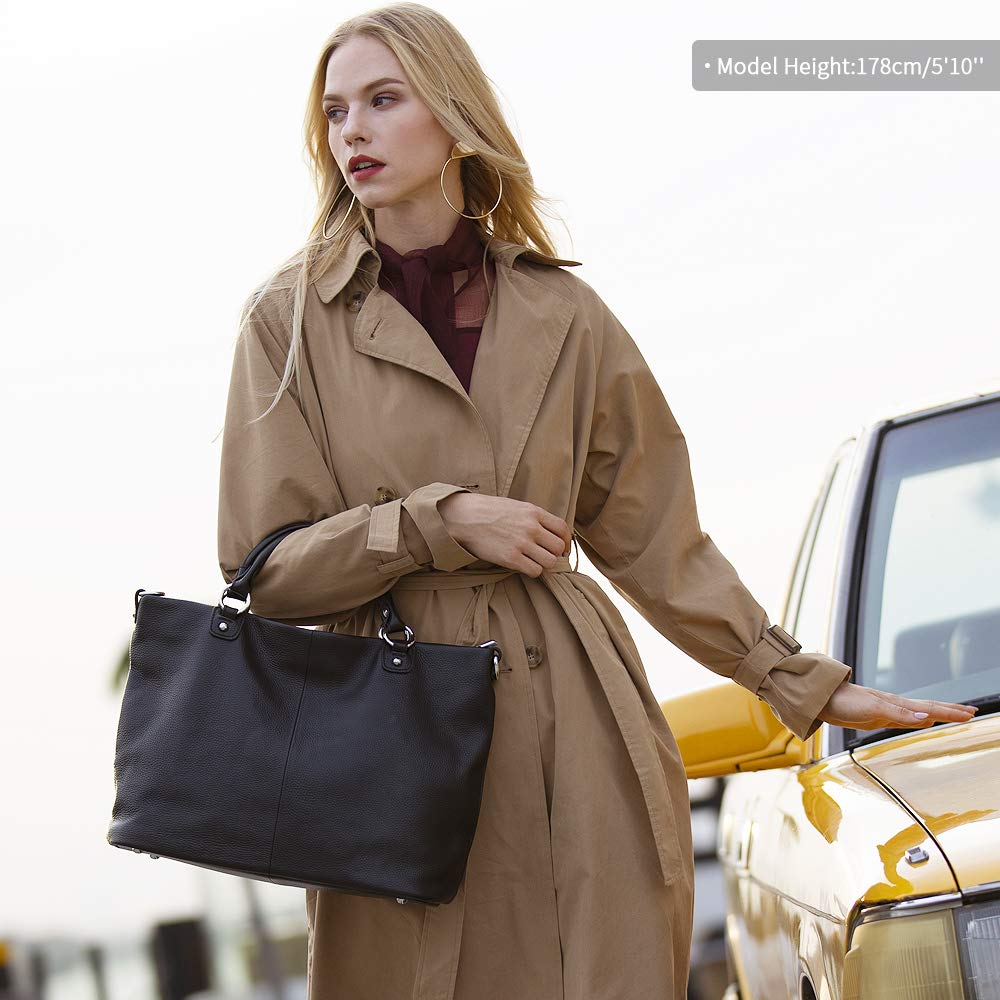 Foto 2 | Bolso De Mano Kattee Con Parte Superior De Piel Suave Para Mujer - Venta Internacional.