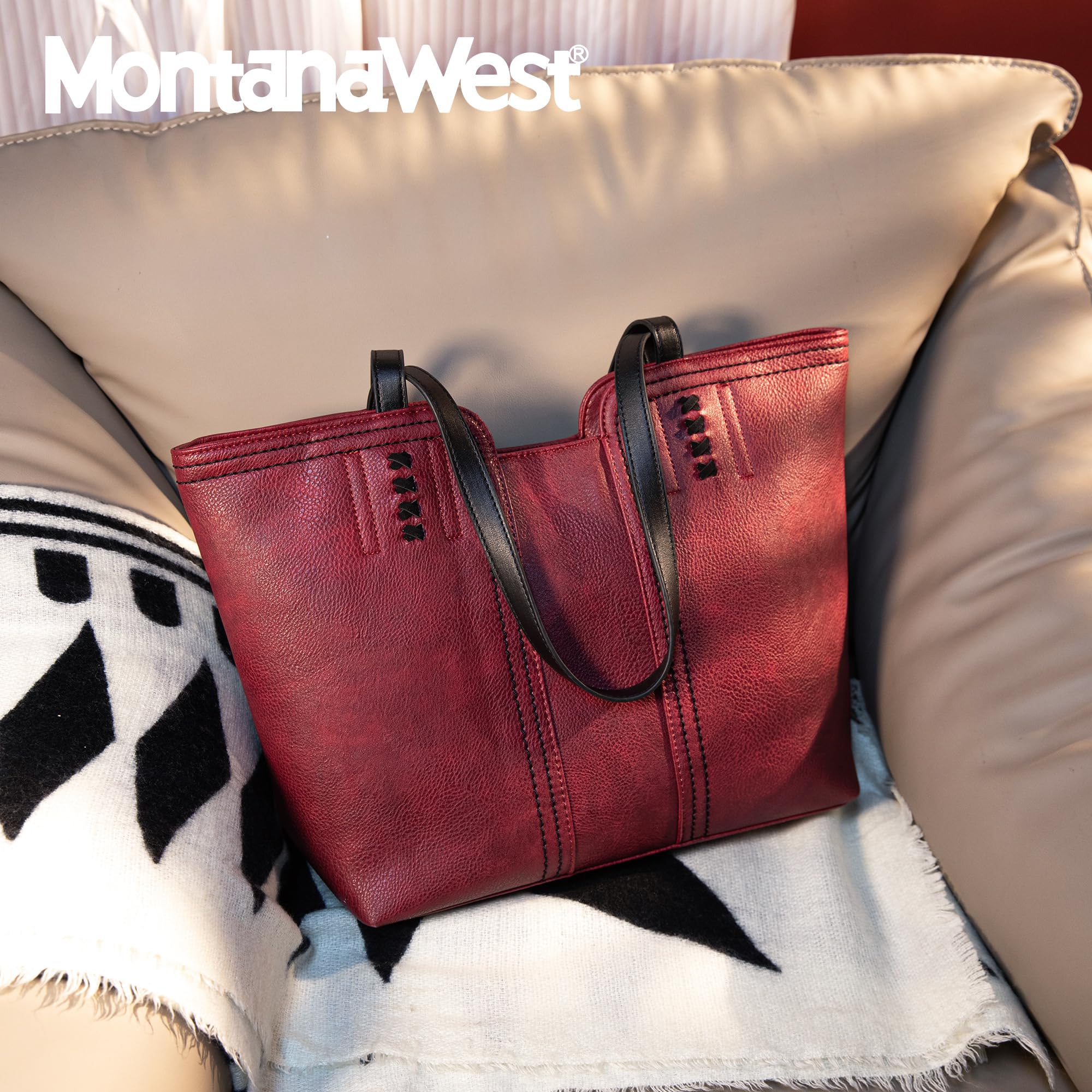 Foto 3 pulgar | Bolso Montana West Mwc-118bdy De Piel Vegana, Color Burdeos - Venta Internacional.