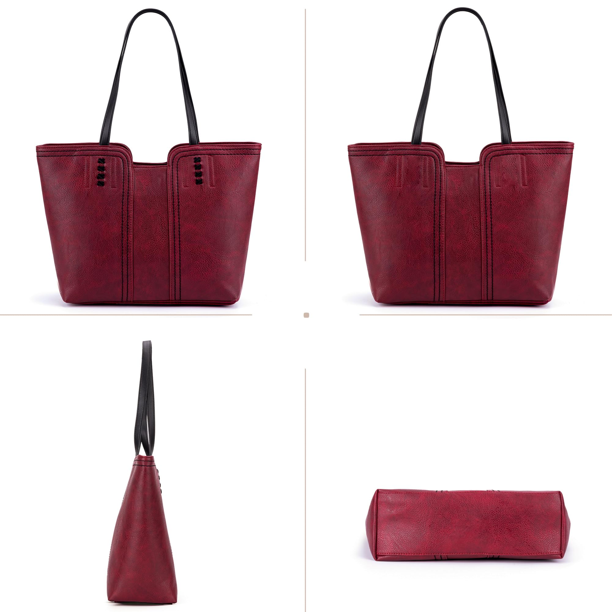 Foto 6 pulgar | Bolso Montana West Mwc-118bdy De Piel Vegana, Color Burdeos - Venta Internacional.