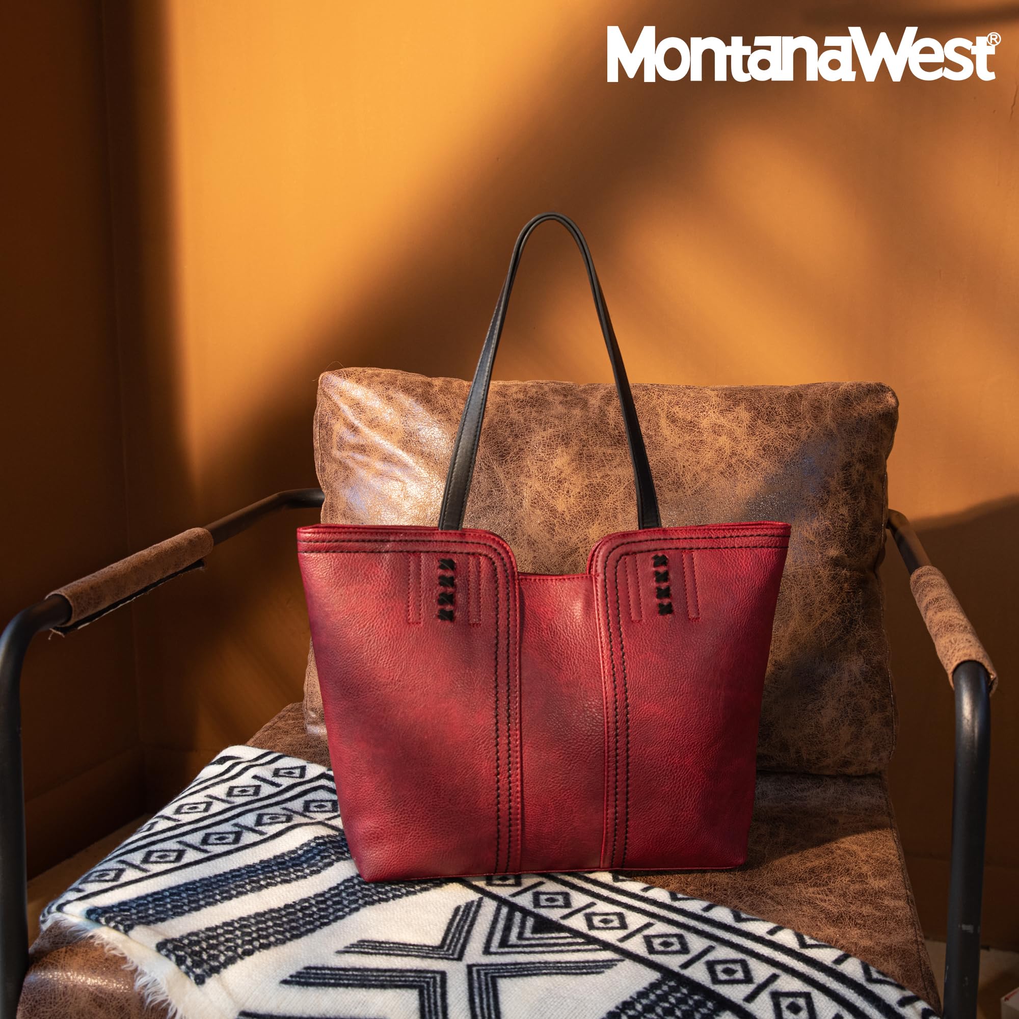Foto 7 pulgar | Bolso Montana West Mwc-118bdy De Piel Vegana, Color Burdeos - Venta Internacional.