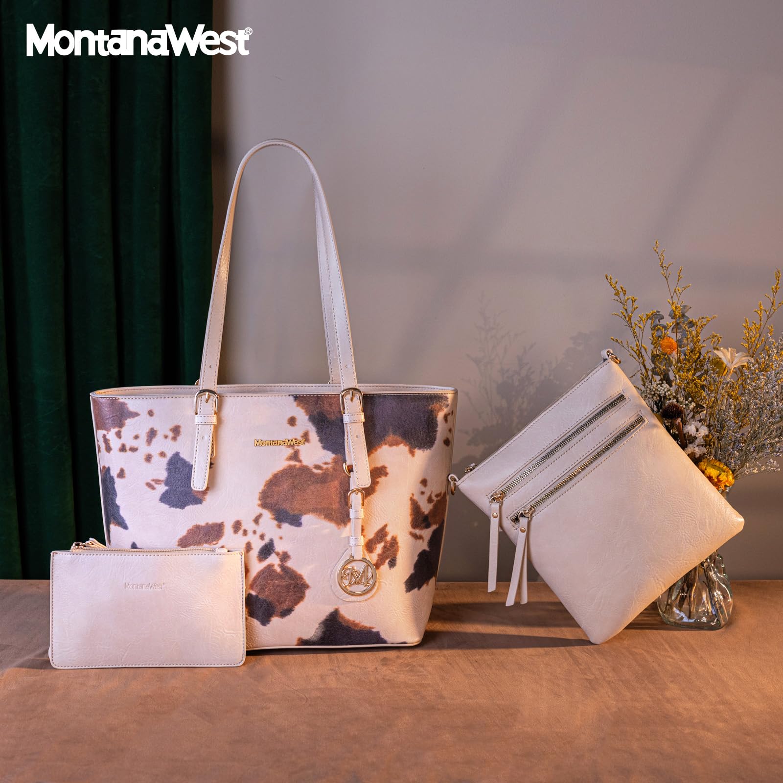 Foto 4 pulgar | Bolso De Mano Montana West Mwc3-g055cow Con Estampado De Vaca, Juego De 3 Piezas - Venta Internacional.