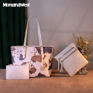 Foto 3 | Bolso De Mano Montana West Mwc3-g055cow Con Estampado De Vaca, Juego De 3 Piezas - Venta Internacional.