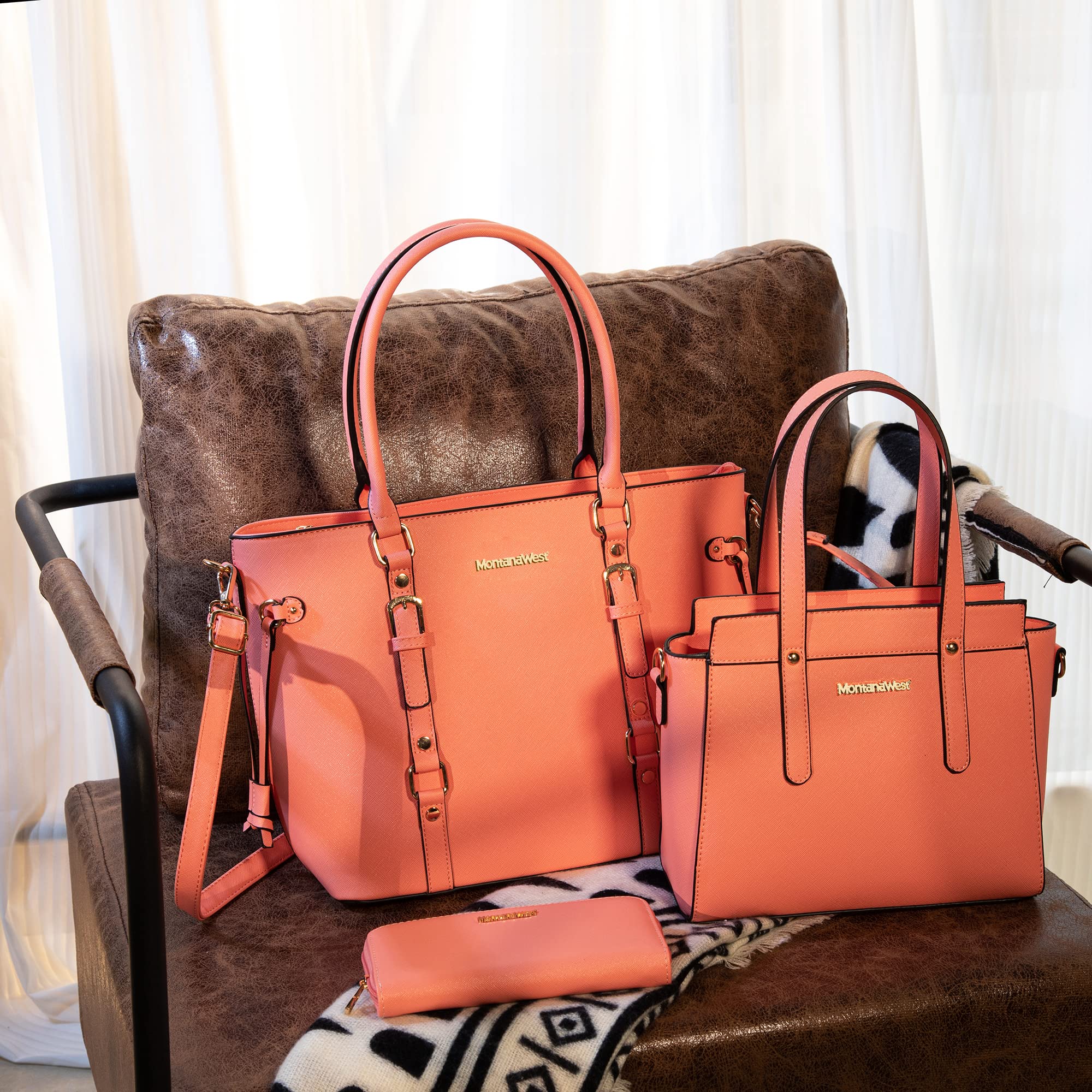 Foto 3 pulgar | Set De Monedero Montana West, Bolso, Cartera, Piel Vegana Para Mujer - Venta Internacional.