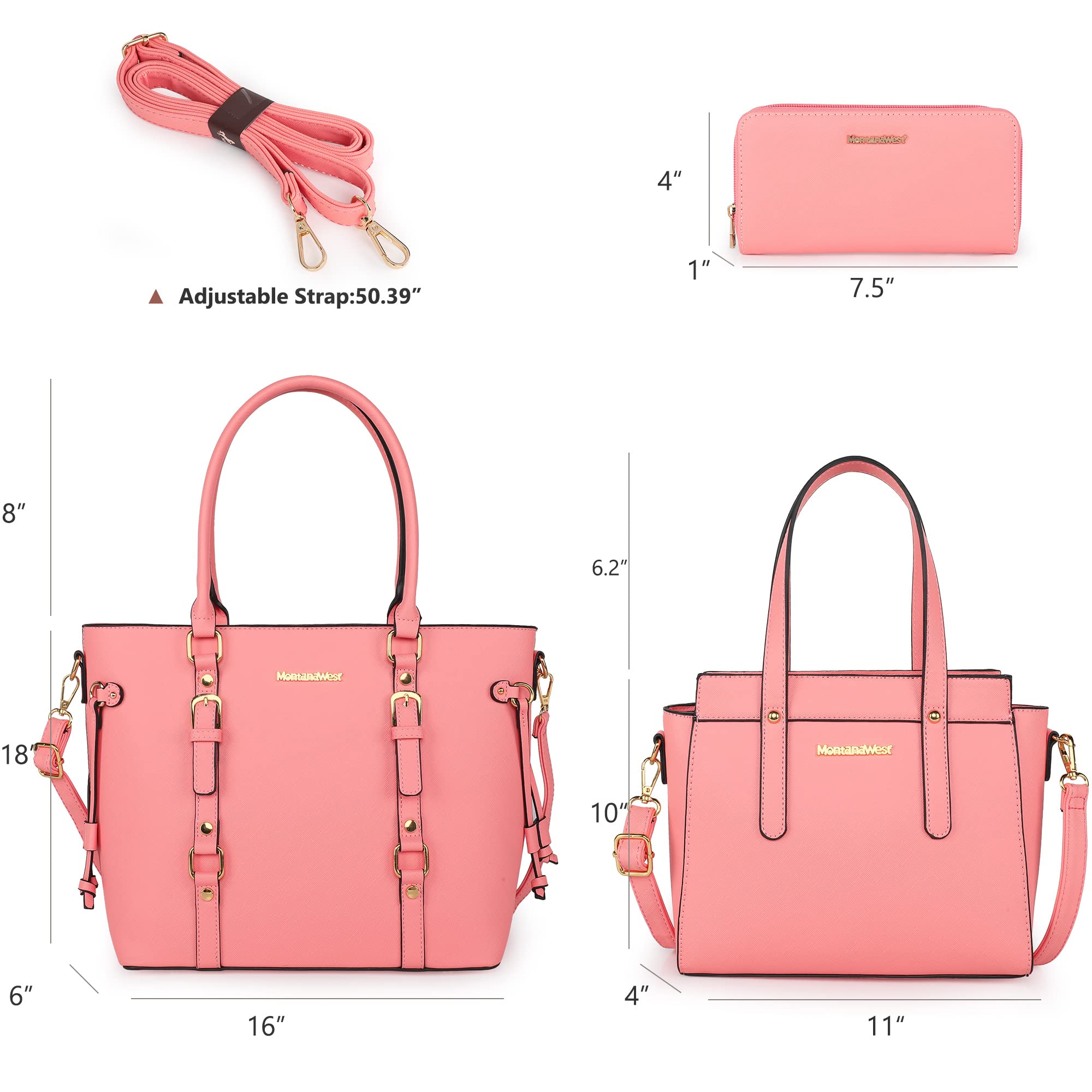 Foto 5 | Set De Monedero Montana West, Bolso, Cartera, Piel Vegana Para Mujer - Venta Internacional.