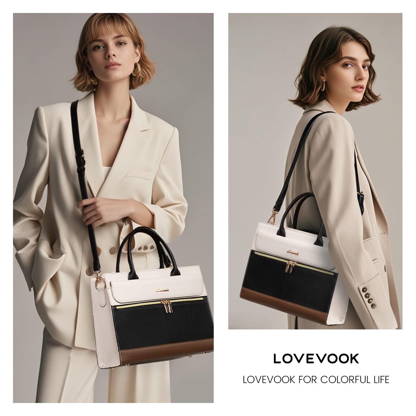 Foto 2 | Monederos Y Bolsos Lovevook Bolso De Hombro De Piel Negro - Venta Internacional.