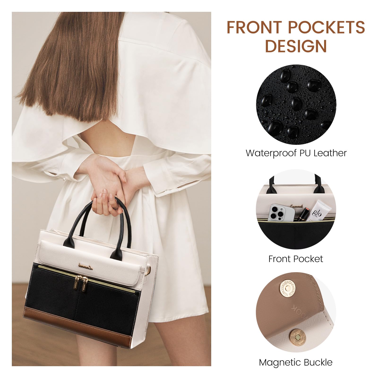 Foto 5 pulgar | Monederos Y Bolsos Lovevook Bolso De Hombro De Piel Negro - Venta Internacional.