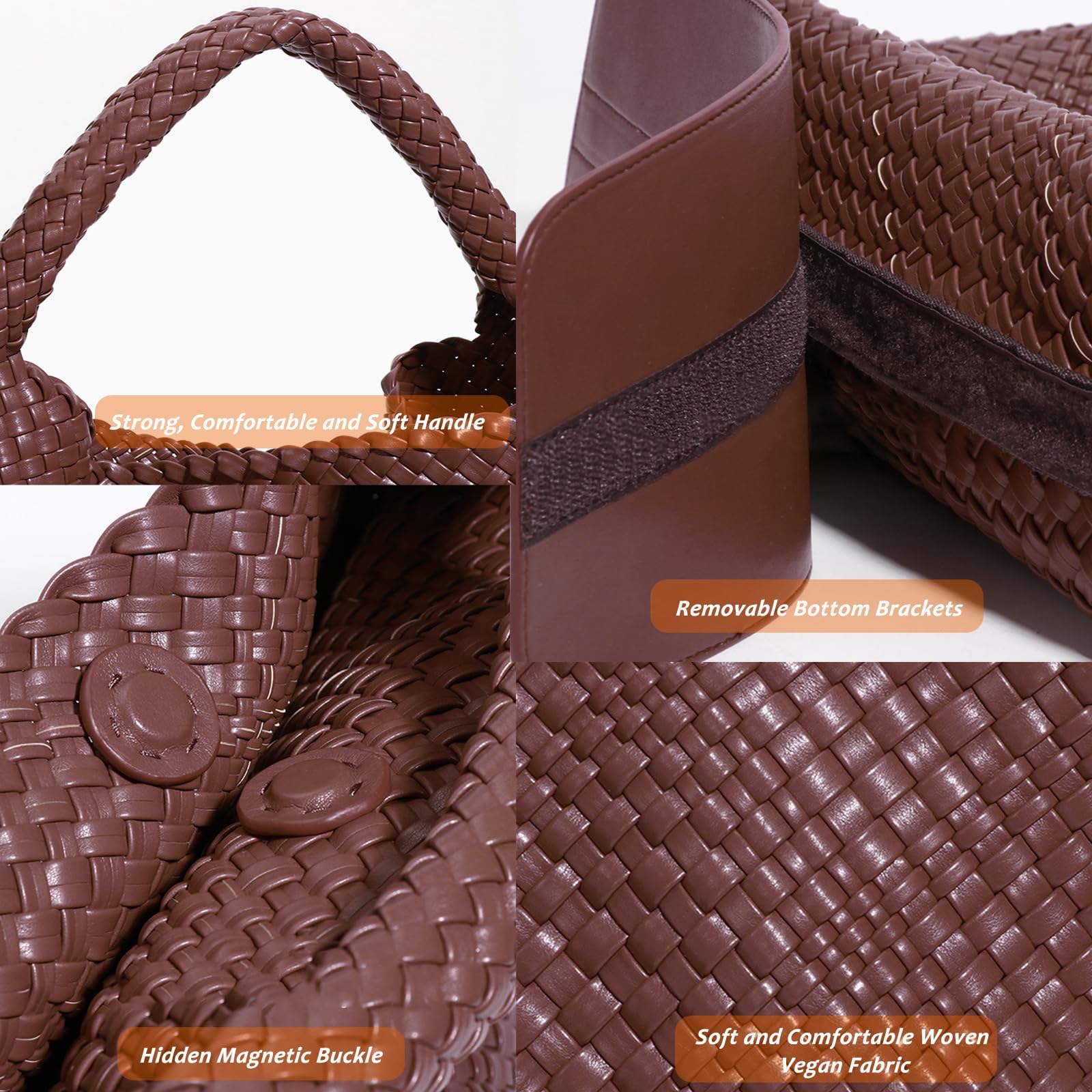 Foto 8 pulgar | Bolso Geelyda 2025 Tejido Para Mujer Con Bolso De Mano Color Café - Venta Internacional.
