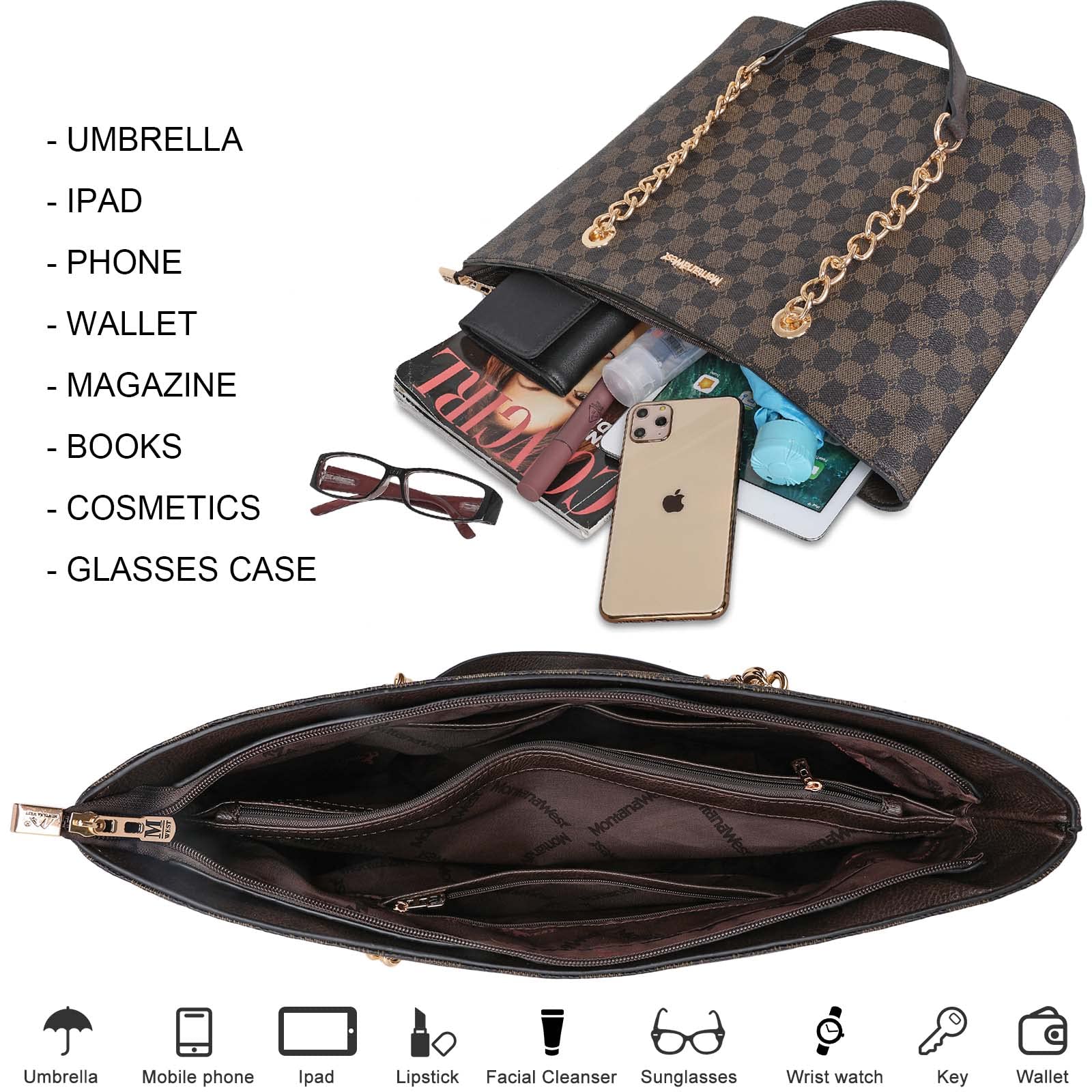 Foto 5 | Bolso De Mano Montana West Mwc-039cf Para Mujer En Piel Sintética - Venta Internacional.