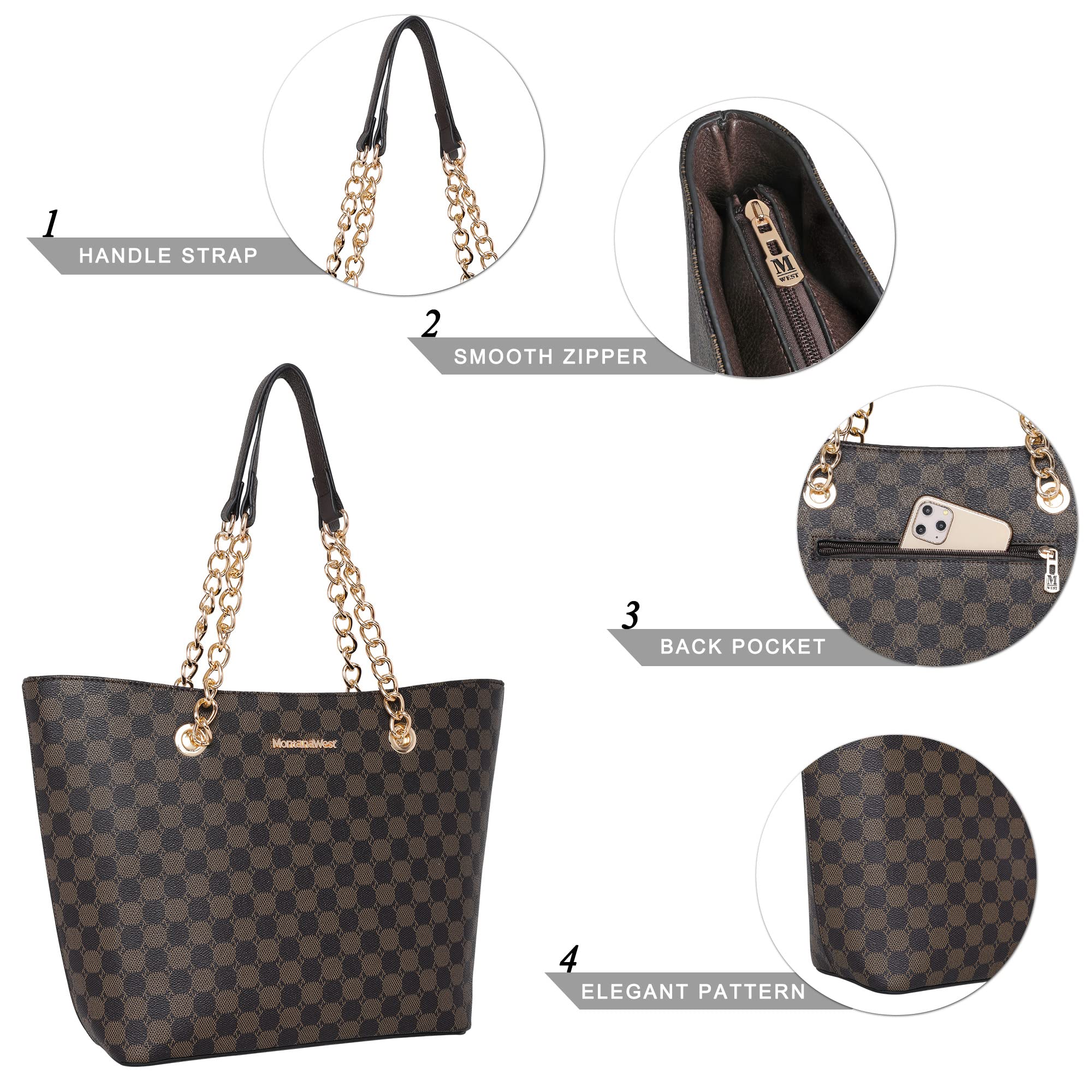Foto 6 | Bolso De Mano Montana West Mwc-039cf Para Mujer En Piel Sintética - Venta Internacional.