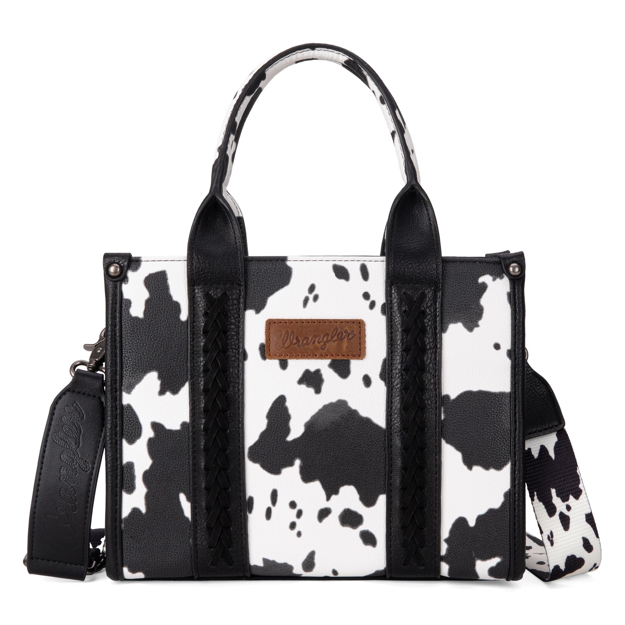 Foto 1 | Bolso Wrangler Con Estampado De Vaca Para Mujer, Negro, Con Correa De Guitarra - Venta Internacional.