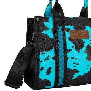 Foto 2 | Bolso Wrangler Con Estampado De Vaca Para Mujer, Color Turquesa - Venta Internacional.
