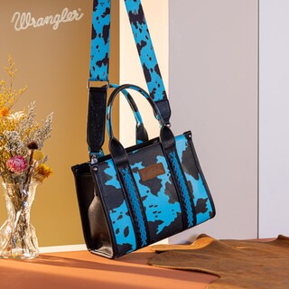 Foto 6 | Bolso Wrangler Con Estampado De Vaca Para Mujer, Color Turquesa - Venta Internacional.