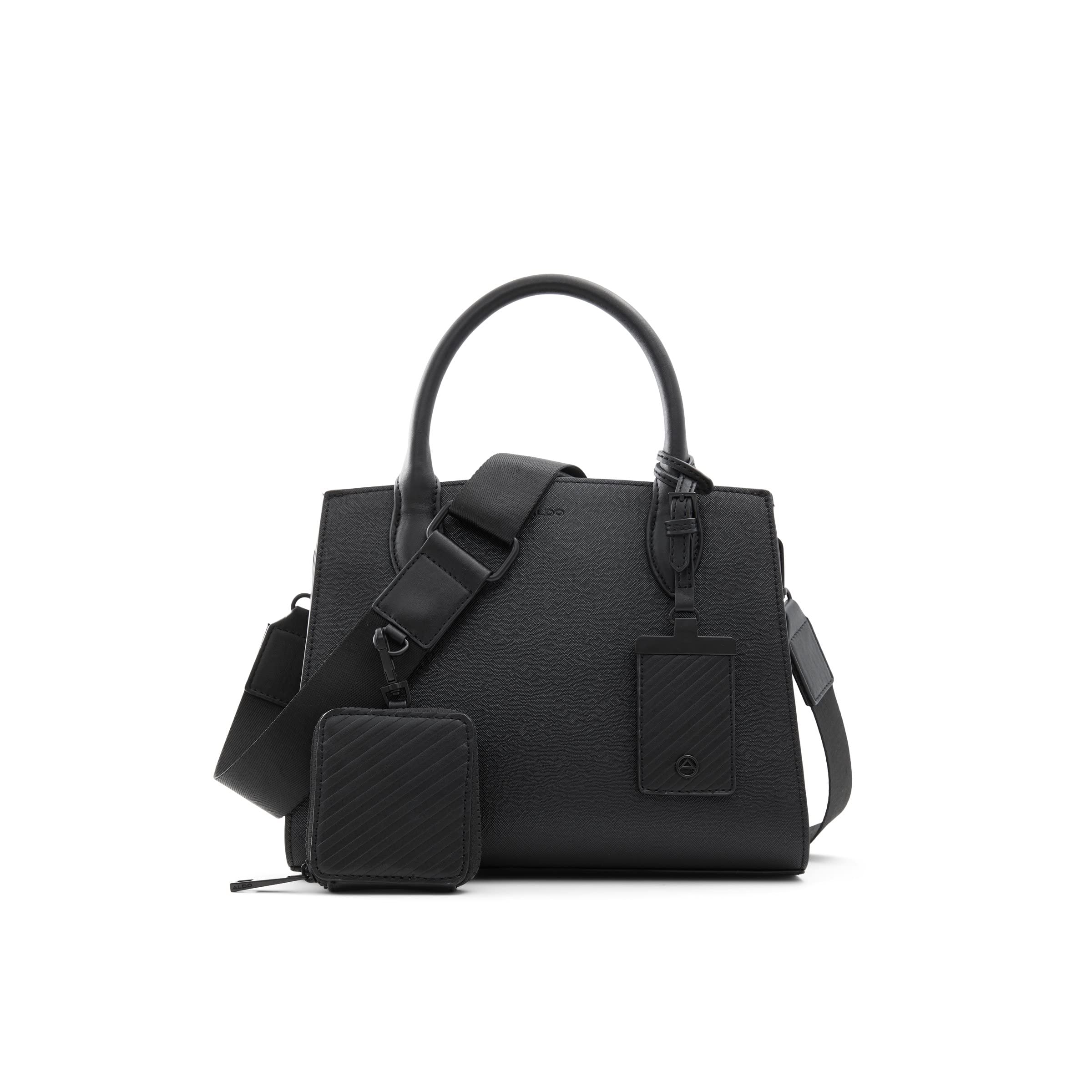 Bolso Tipo Cartera Aldo Cadoanad Negro/negro Sintético Mediano - Venta Internacional.