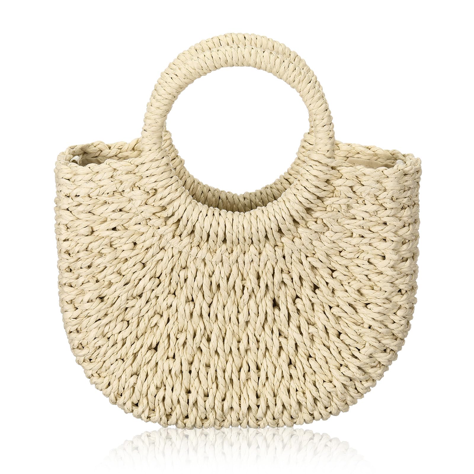 Bolso De Paja Frienda Summer Beach Hecho A Mano Para Mujer - Venta Internacional.