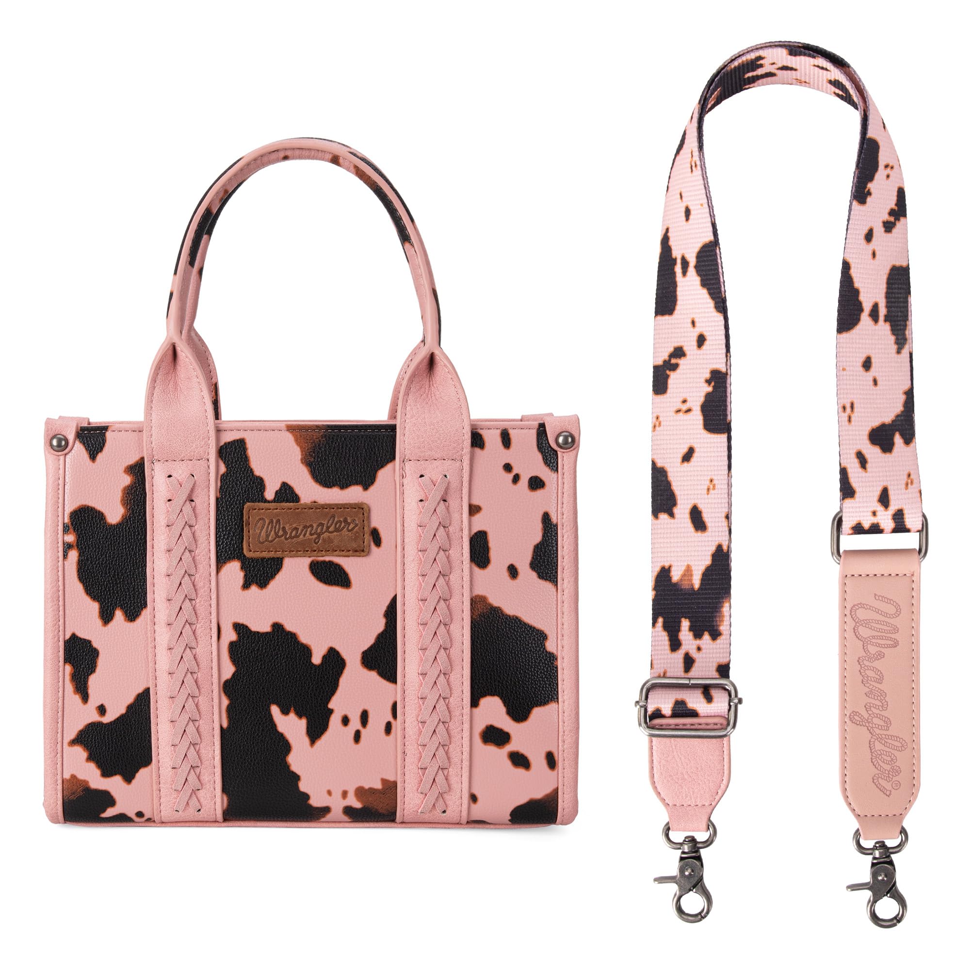 Foto 4 pulgar | Bolso Wrangler Con Estampado De Vaca Para Mujer, Estilo Western, Color Rosa - Venta Internacional.