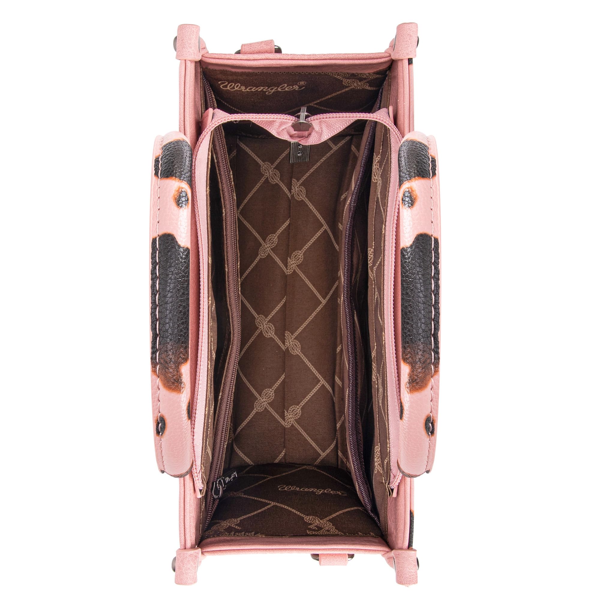 Foto 6 pulgar | Bolso Wrangler Con Estampado De Vaca Para Mujer, Estilo Western, Color Rosa - Venta Internacional.