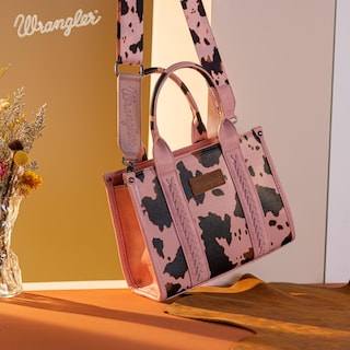 Foto 6 | Bolso Wrangler Con Estampado De Vaca Para Mujer, Estilo Western, Color Rosa - Venta Internacional.