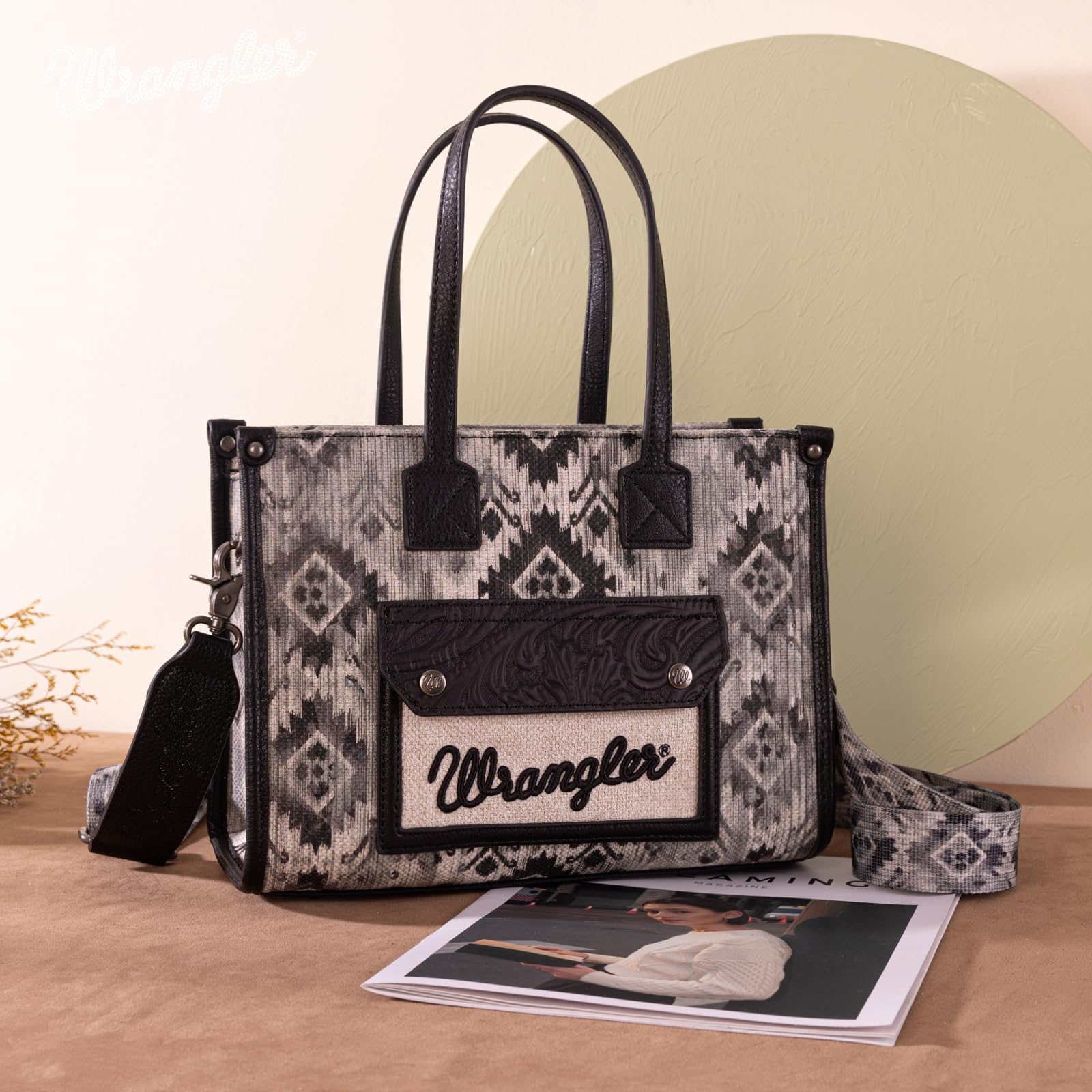 Foto 7 pulgar | Bolso De Tela Montana West Wrangler Aztec Canvas Para Mujer - Venta Internacional.