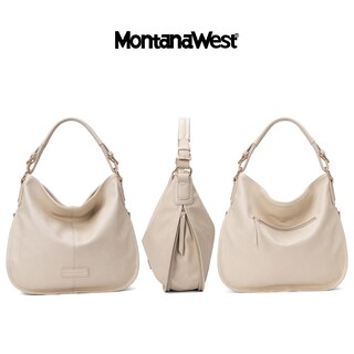 Foto 5 | Bolso De Mano Montana West Hobo De Cuero Vegano Beige Mww16-1022bg - Venta Internacional.