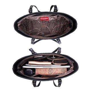 Foto 5 | Bolso De Mano Montana West De Cuero Vegano Estampado Negro, Juego De 2 Piezas - Venta Internacional.