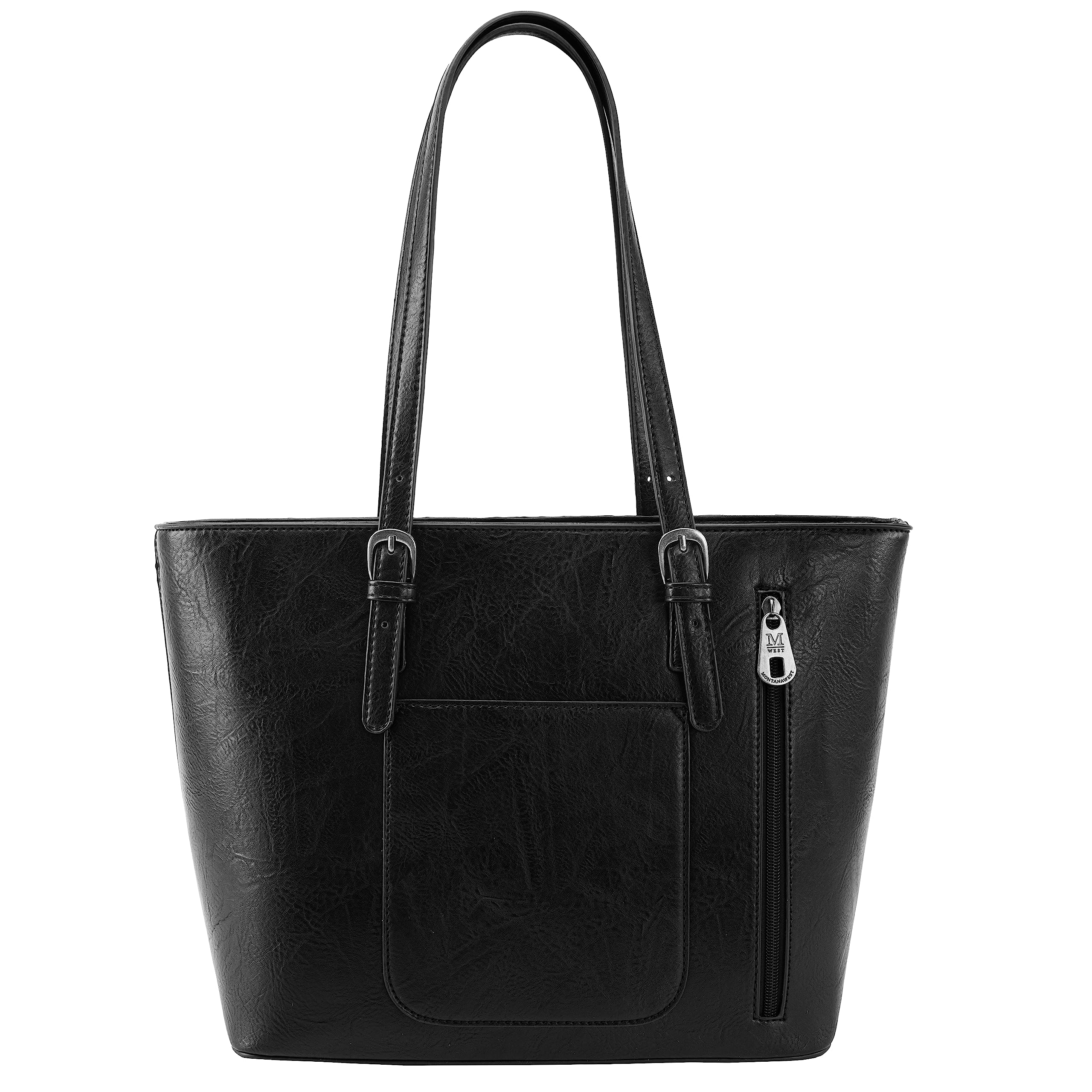 Foto 7 pulgar | Bolso De Mano Montana West De Cuero Vegano Estampado Negro, Juego De 2 Piezas - Venta Internacional.