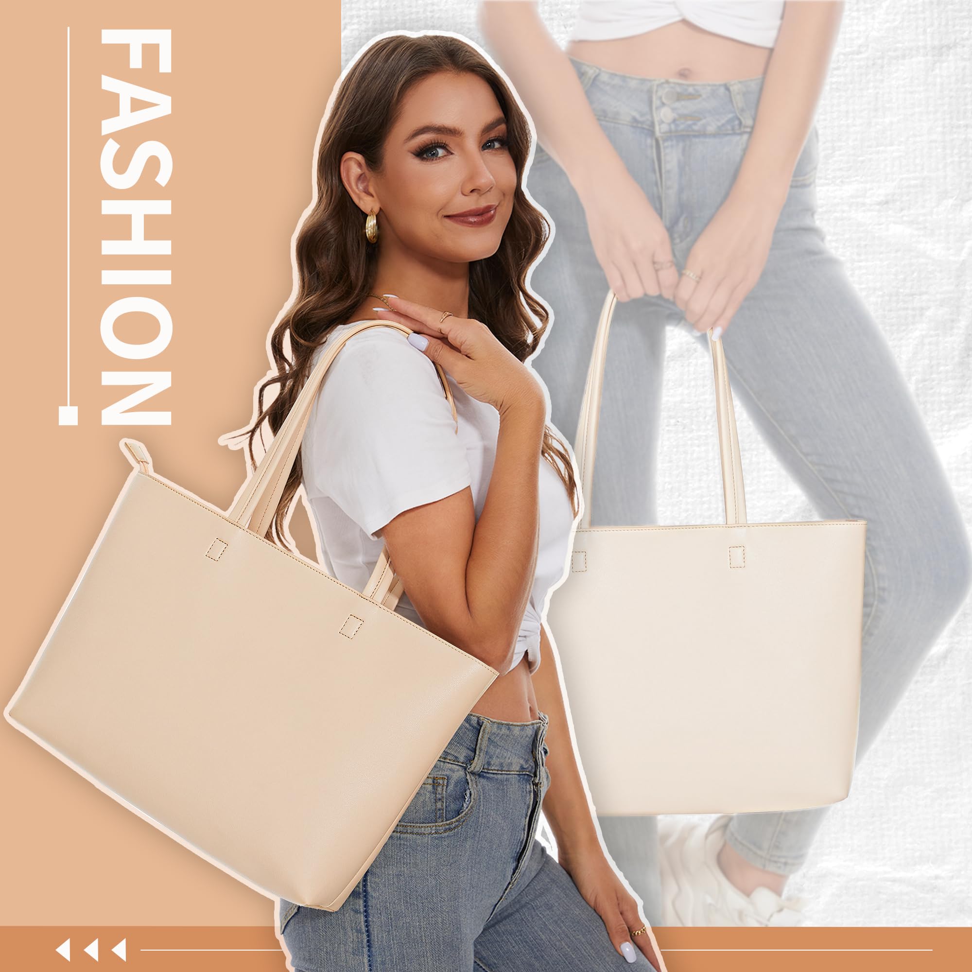 Foto 2 | Bolso De Mano Kalidi Fancy Forest Con Cremallera En El Hombro, Piel Sintética, Color Nude - Venta Internacional.