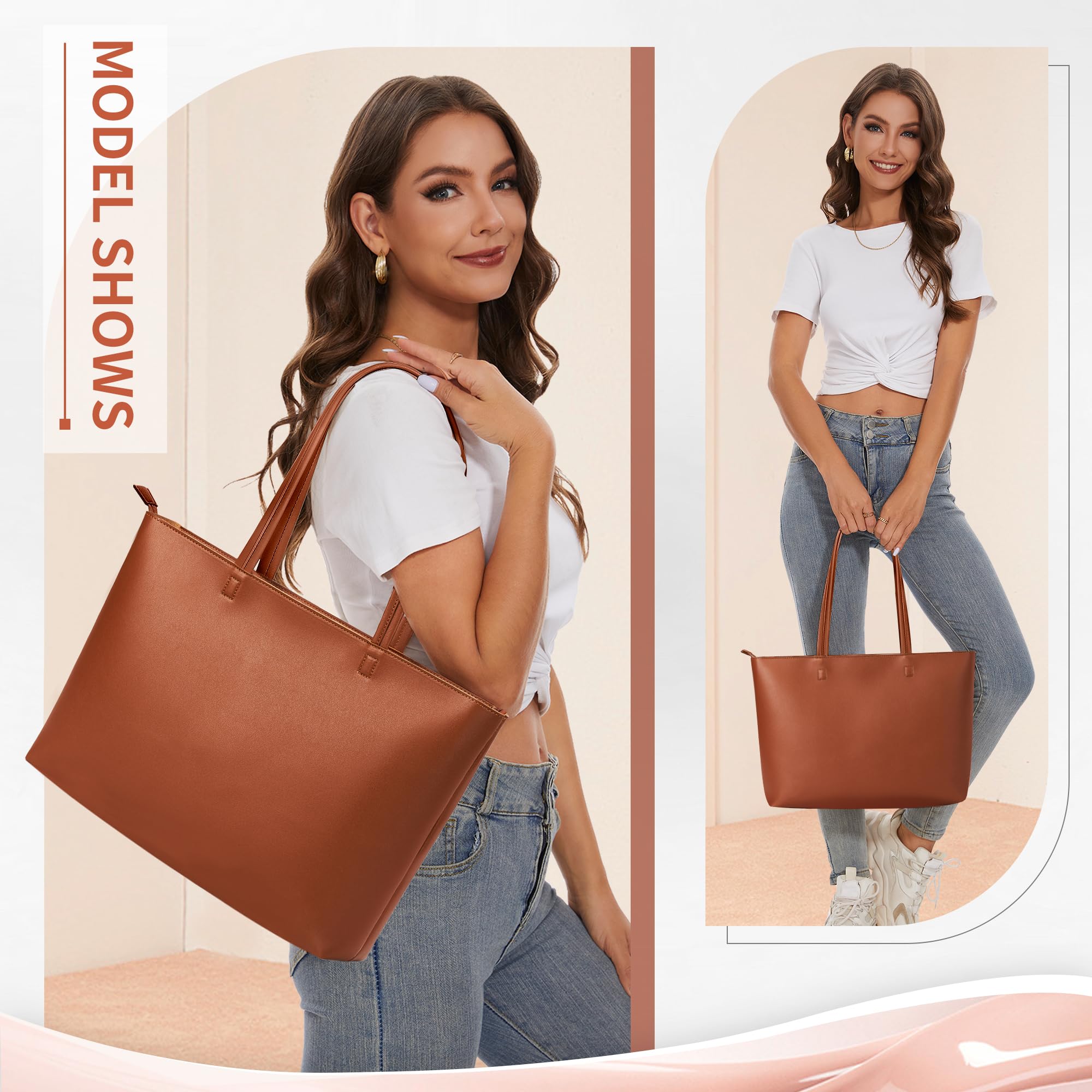 Foto 4 | Bolso De Mano Kalidi Fancy Forest De Piel Sintética Con Cremallera En El Hombro, Marrón - Venta Internacional.
