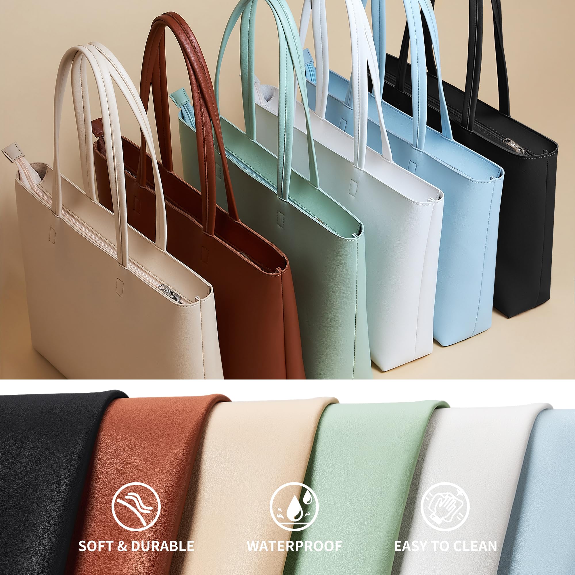Foto 7 | Bolso De Mano Kalidi Fancy Forest De Piel Sintética Con Cremallera En El Hombro, Marrón - Venta Internacional.