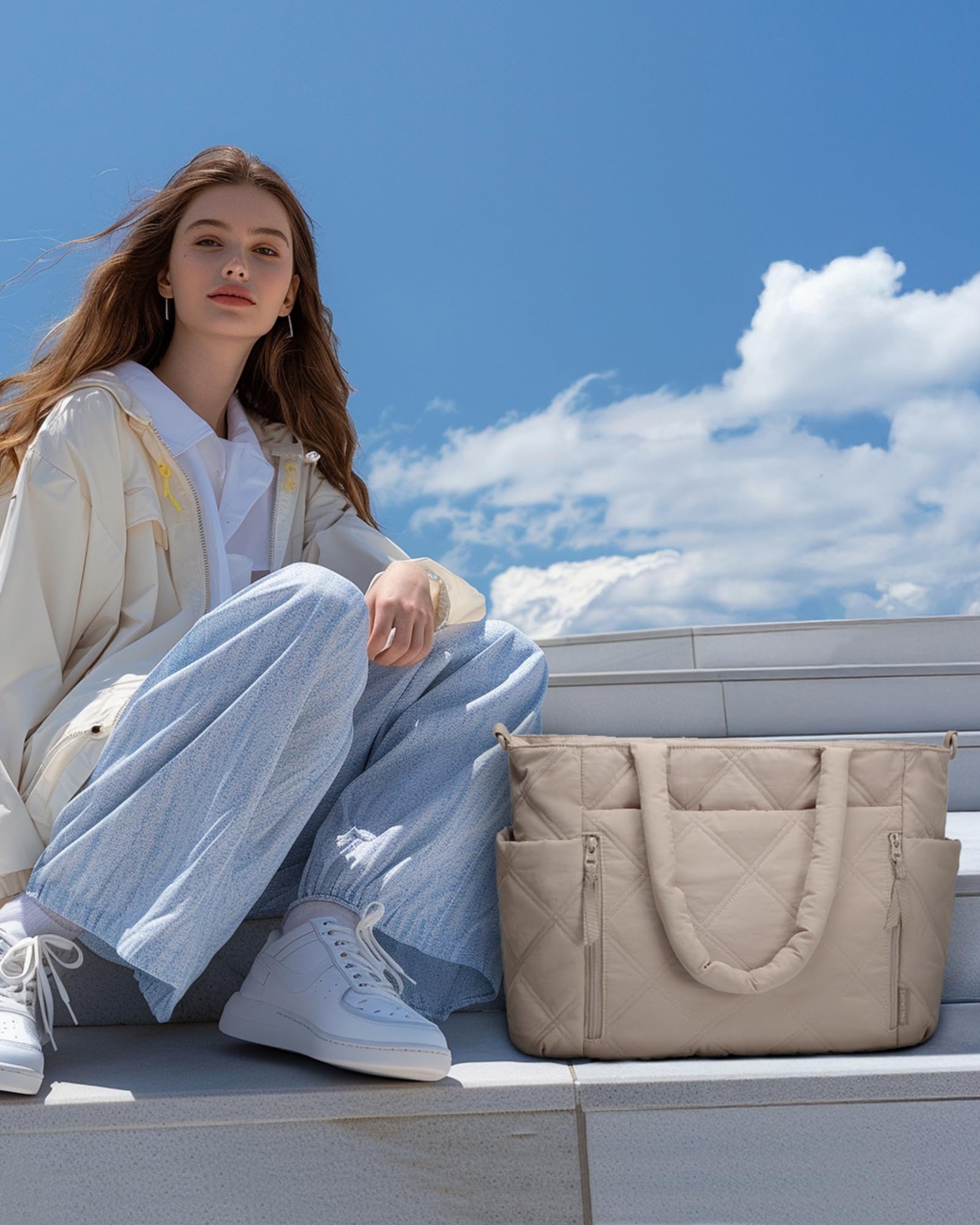Foto 2 | Bolsa Acolchada Bagsmart Para Mujer Con Capacidad De 21 Litros - Venta Internacional.